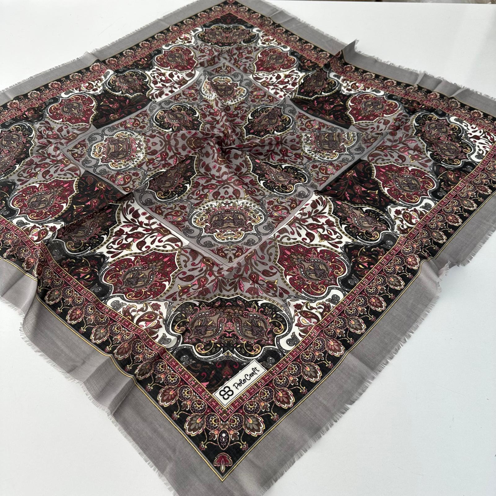 Polo Craft Yazlık Çekme Koton Eşarp Çiçekli PRC0703