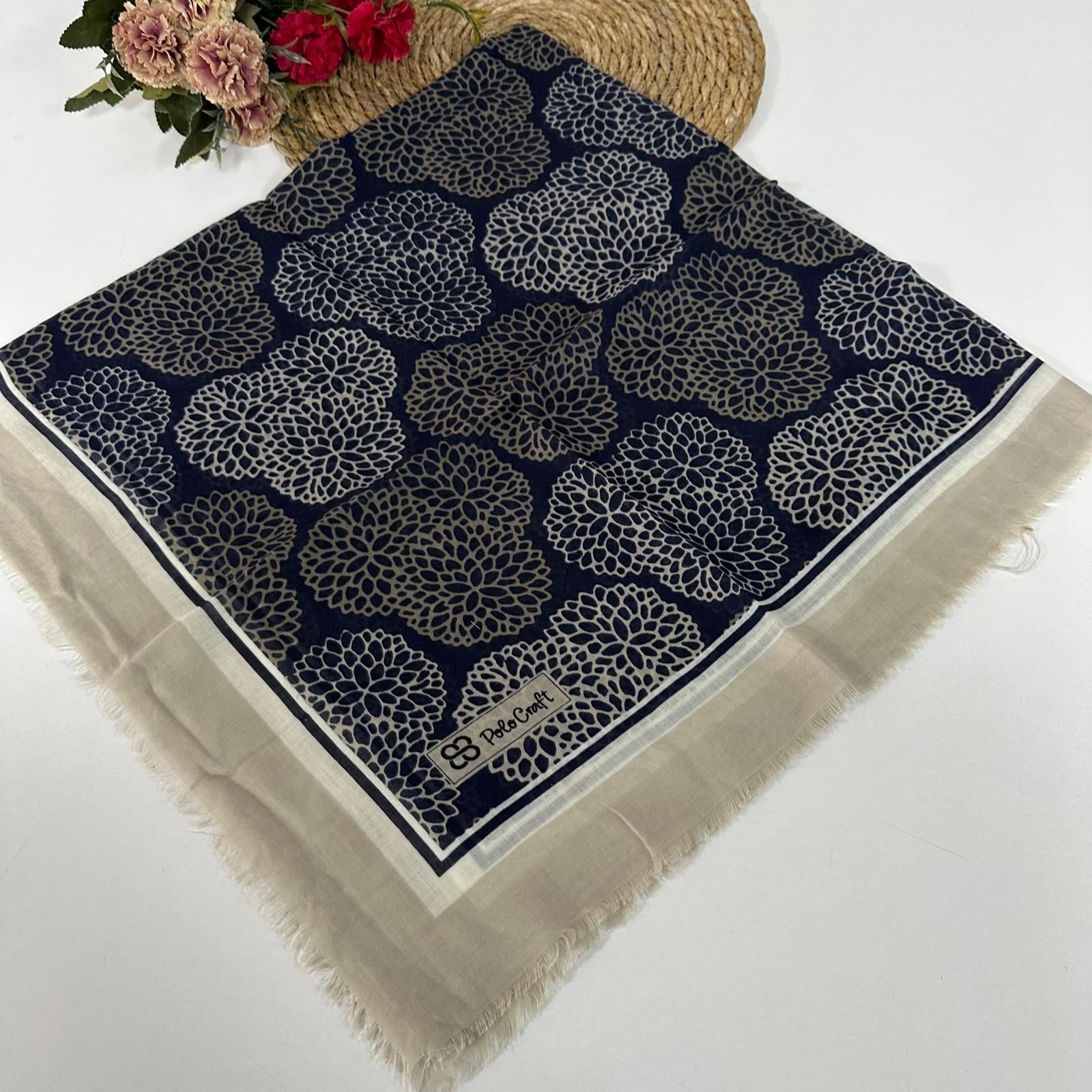 Polo Craft Yazlık Çekme Koton Eşarp Çiçekli PRC0906