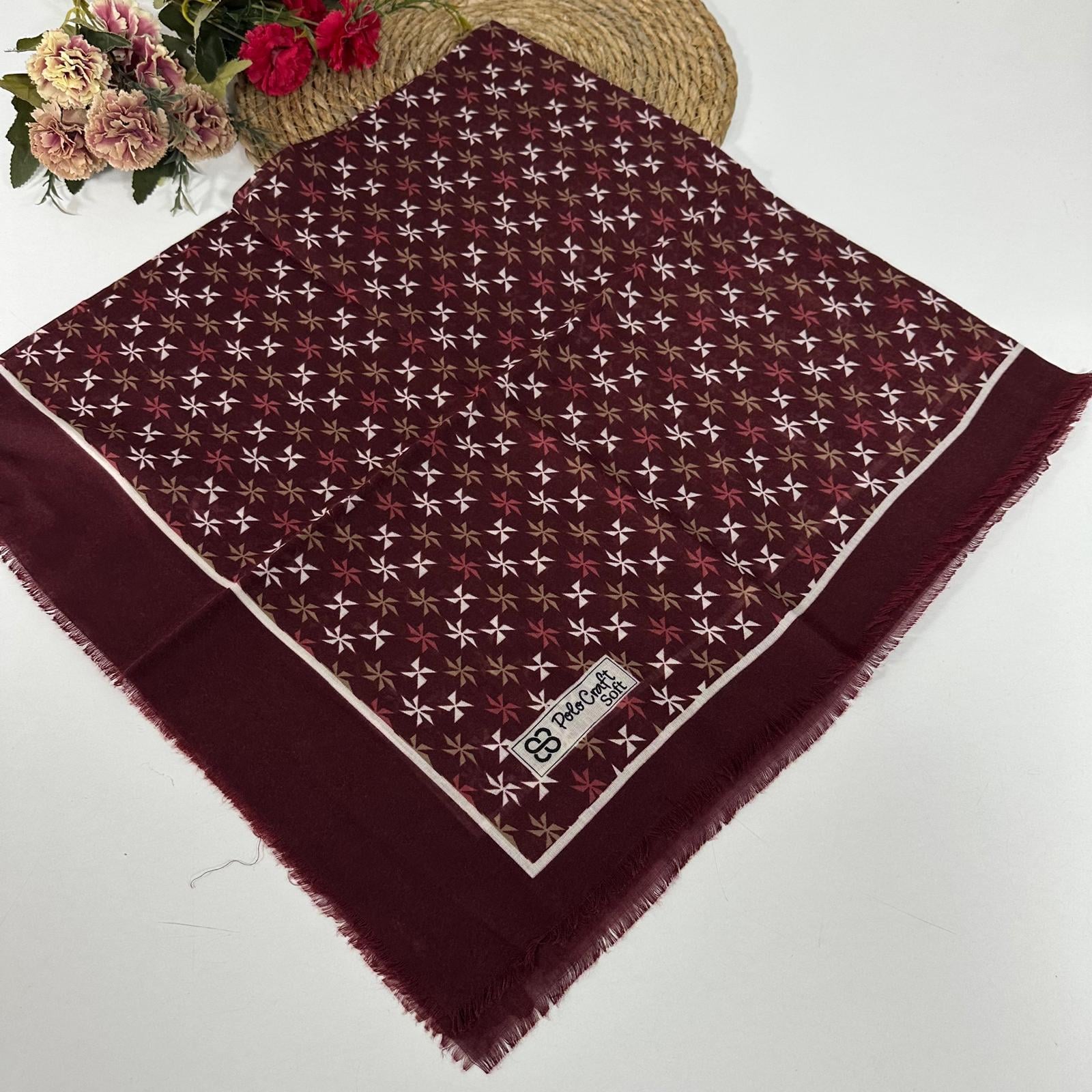 Polo Craft Yazlık Çekme Koton Eşarp Çiçekli PRC1209