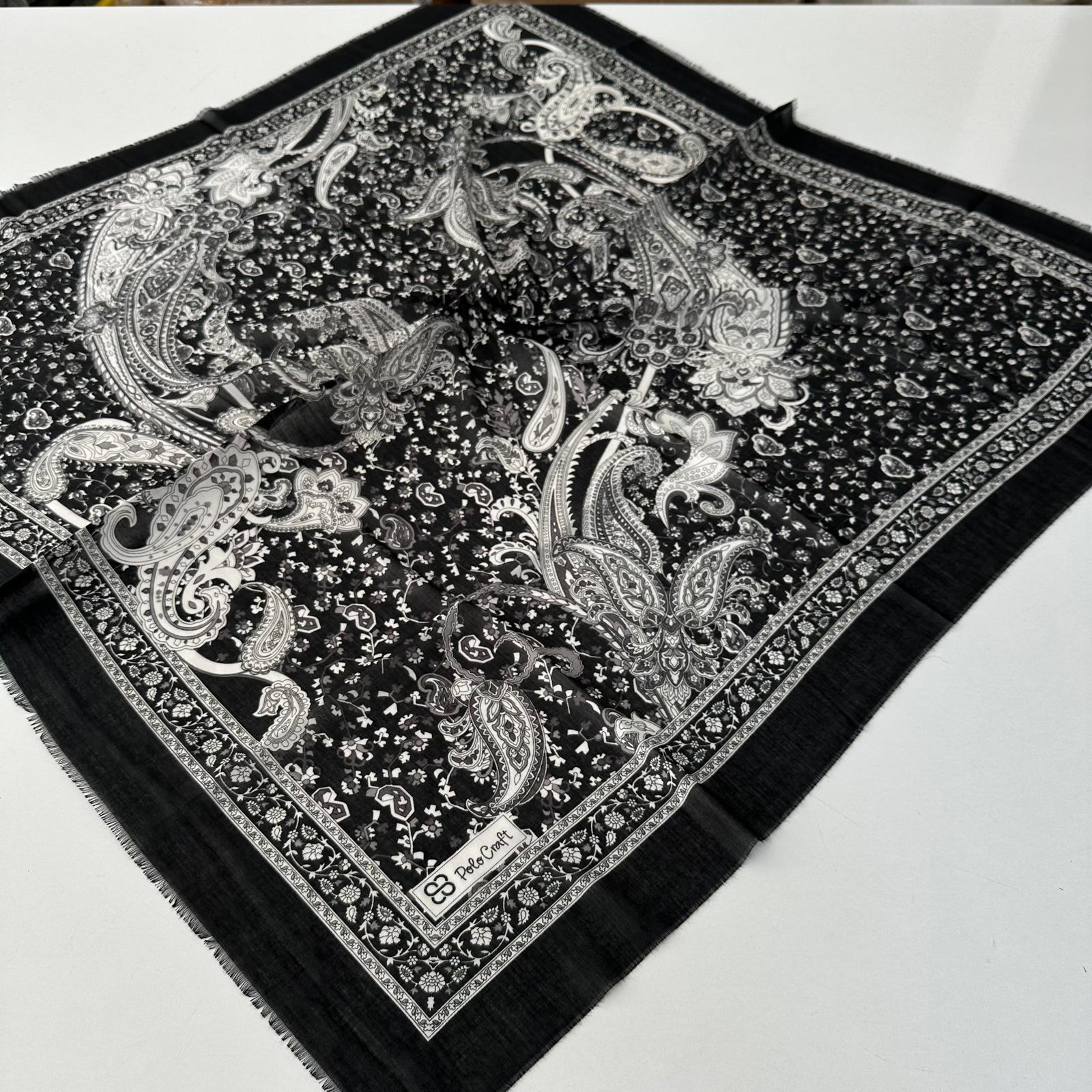 Polo Craft Yazlık Çekme Koton Eşarp Çiçekli PRC0801