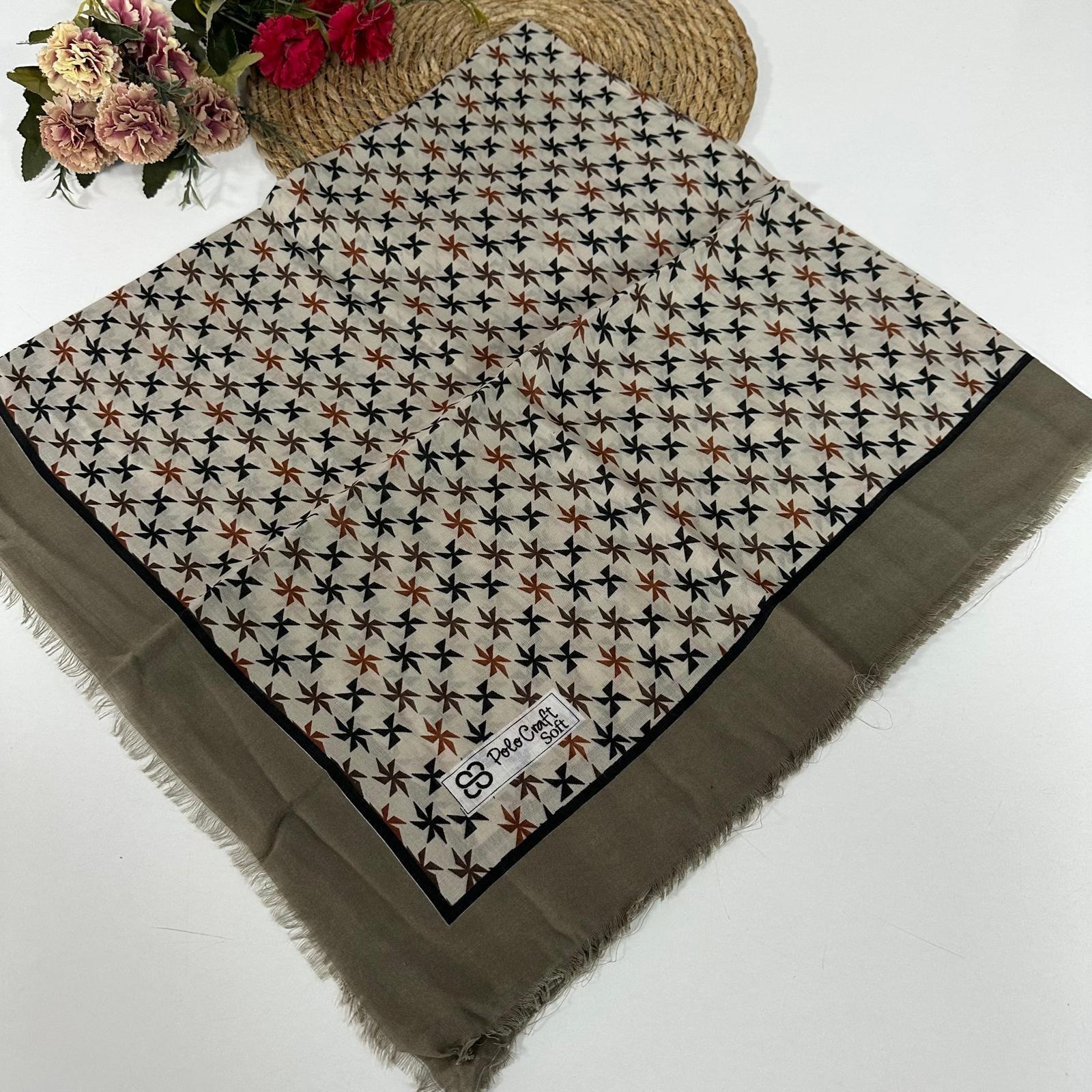 Polo Craft Yazlık Çekme Koton Eşarp Çiçekli PRC1208