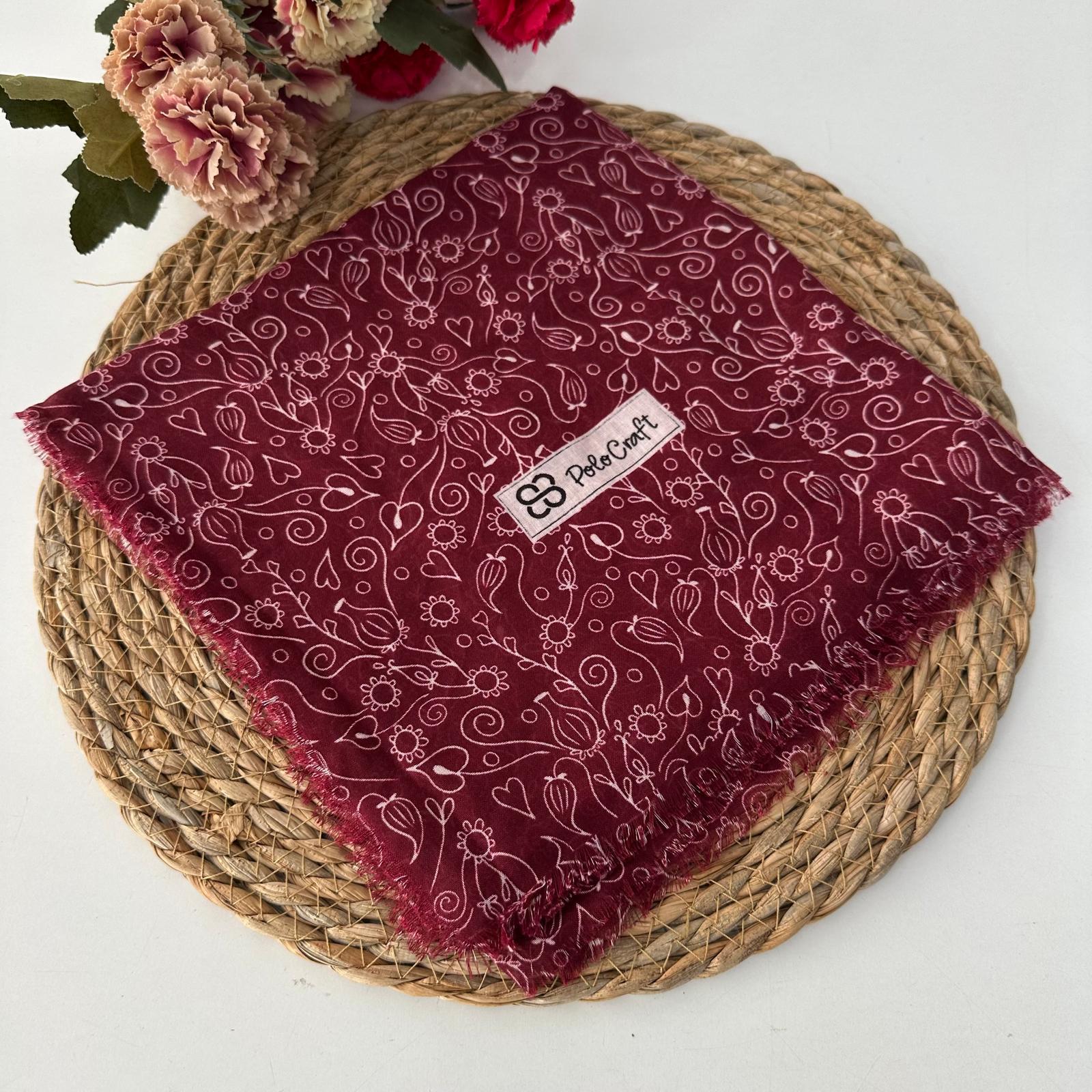 Polo Craft Yazlık Çekme Koton Eşarp Çiçekli PRC0608