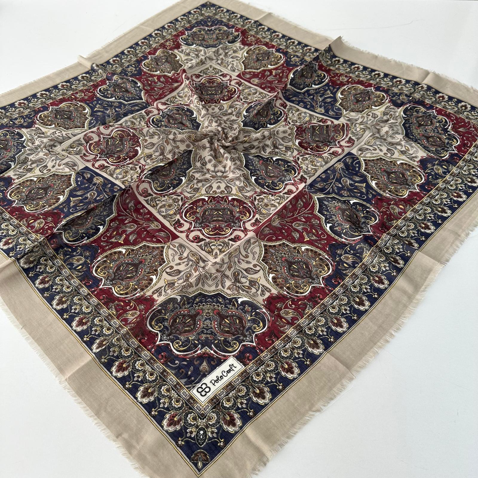 Polo Craft Yazlık Çekme Koton Eşarp Çiçekli PRC0708