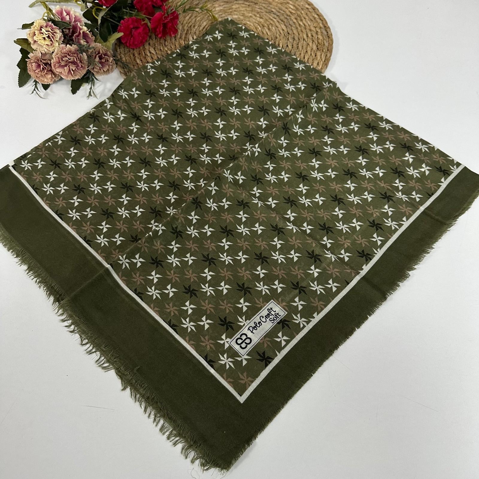 Polo Craft Yazlık Çekme Koton Eşarp Çiçekli PRC1205