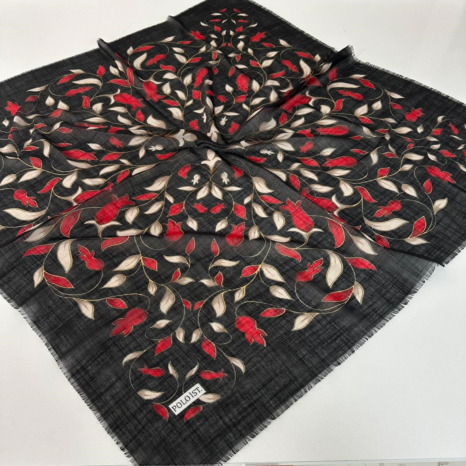 Polo İst. Pamuklu Flamlı Eşarp PFW3905