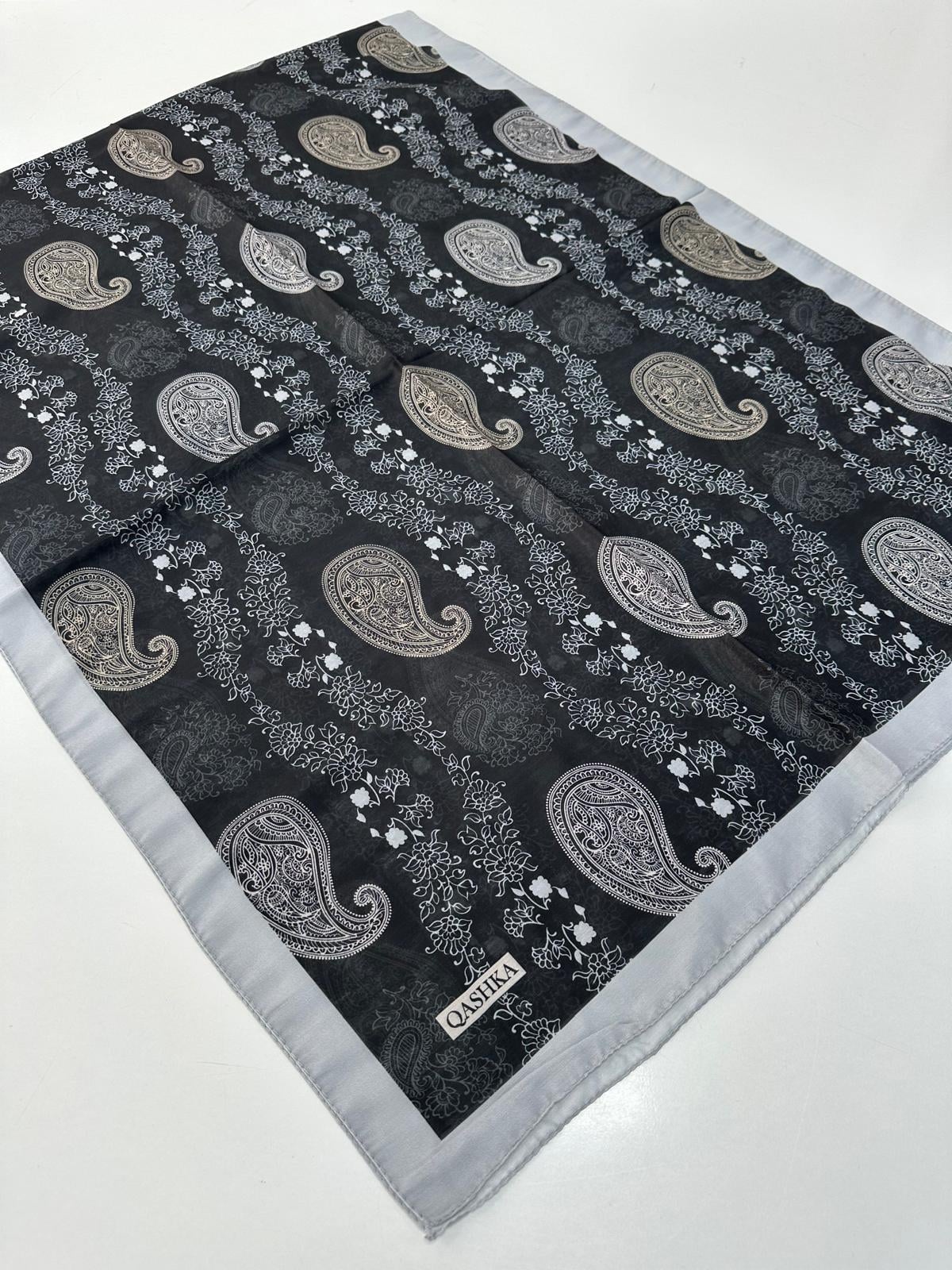 QASHKA Soft Pamuklu Şal Etro Desen LBD1404