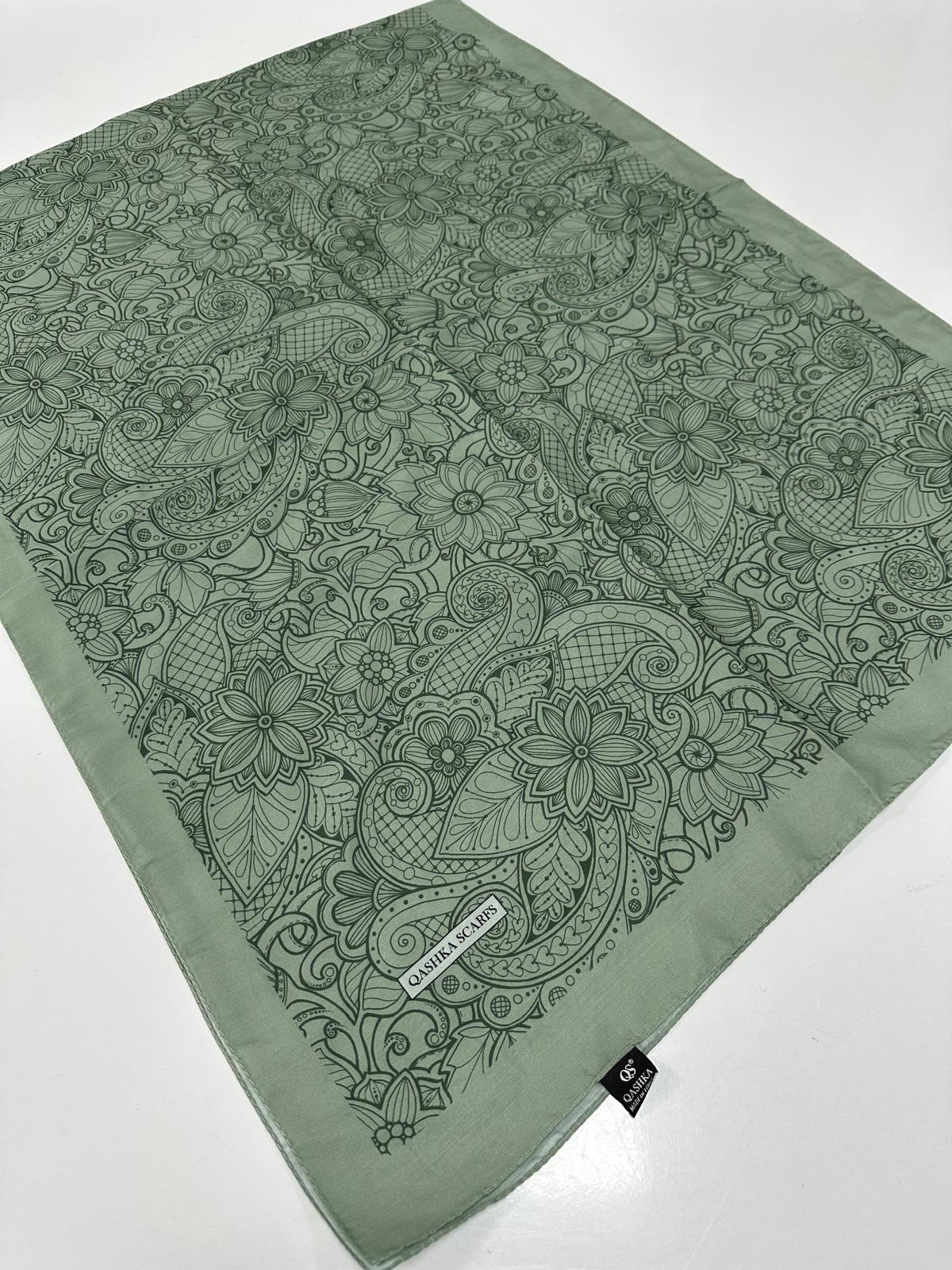 QASHKA Soft Pamuklu Şal Etro Desen LBD1112