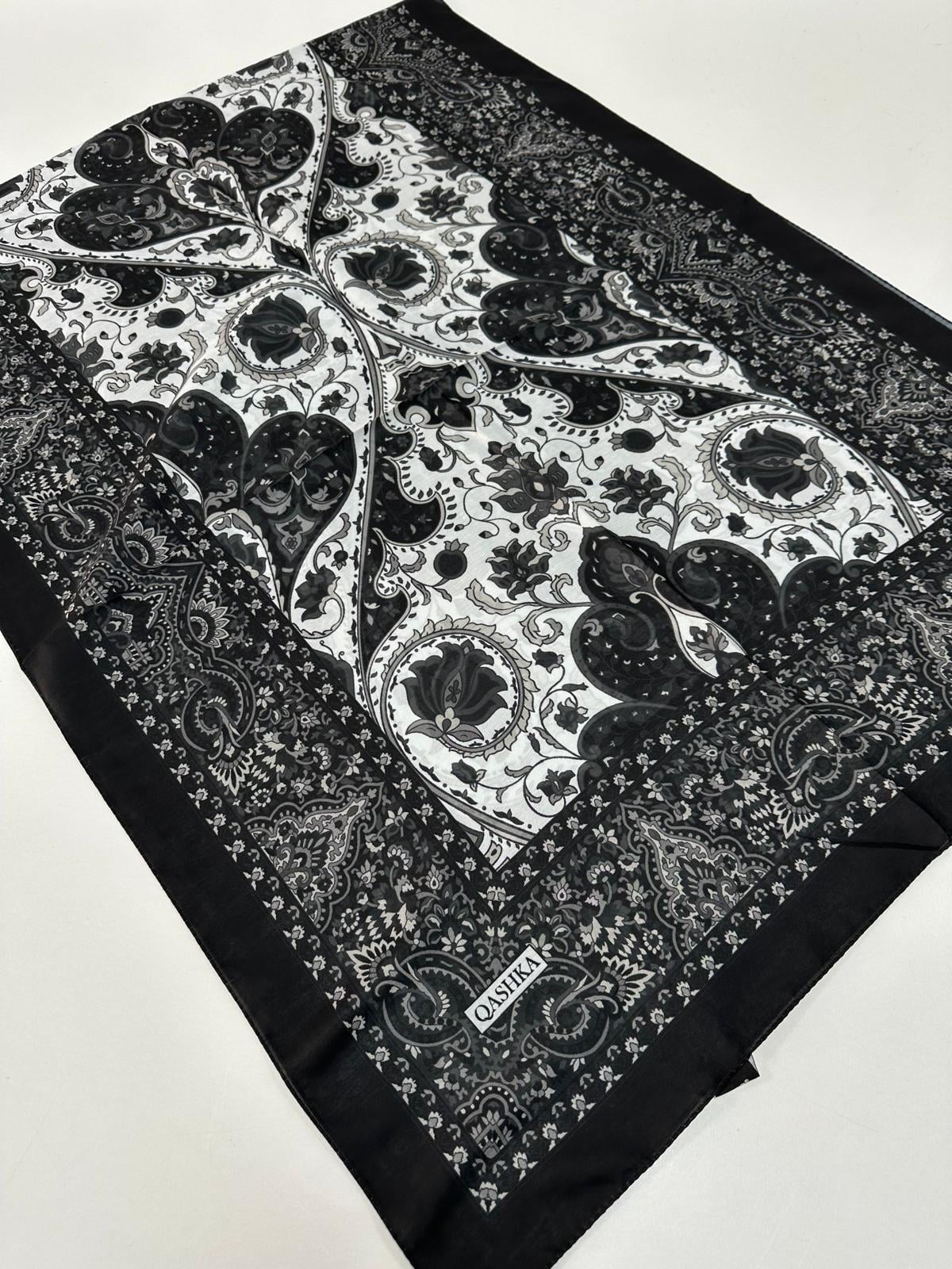 QASHKA Soft Pamuklu Şal Etro Desen LBD0210