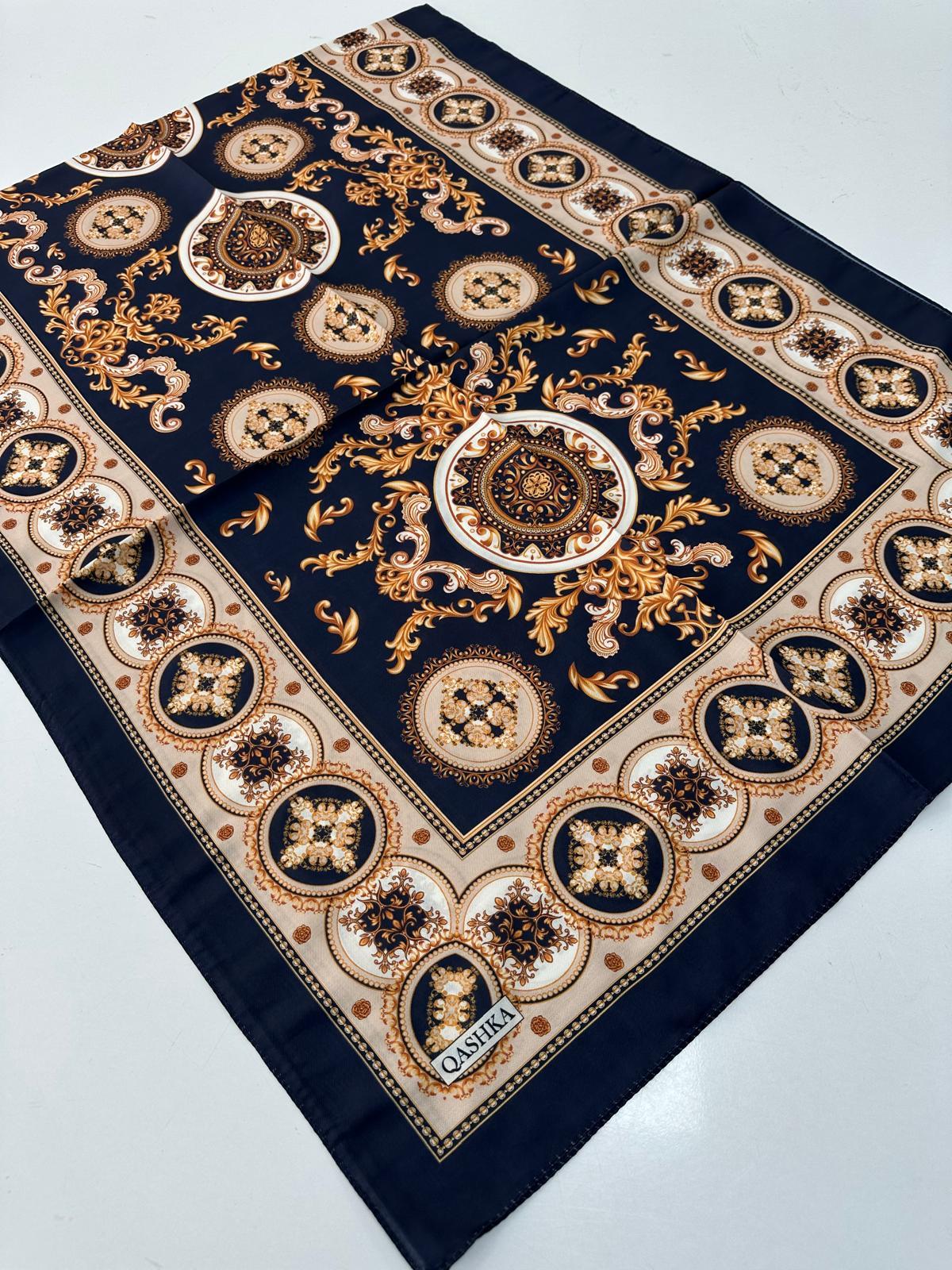 QASHKA Soft Pamuklu Şal Etro Desen LBD1307