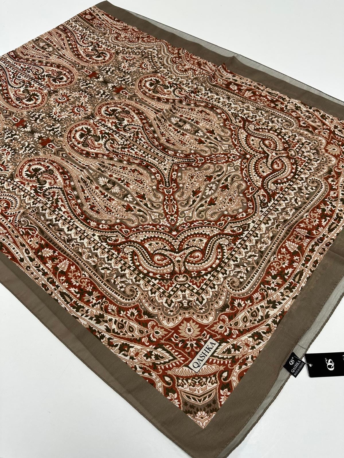 QASHKA Soft Pamuklu Şal Etro Desen LBD0910