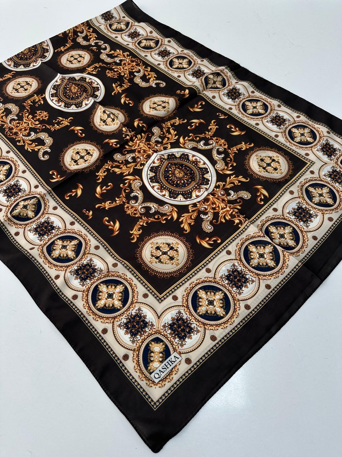 QASHKA Soft Pamuklu Şal Etro Desen LBD1312