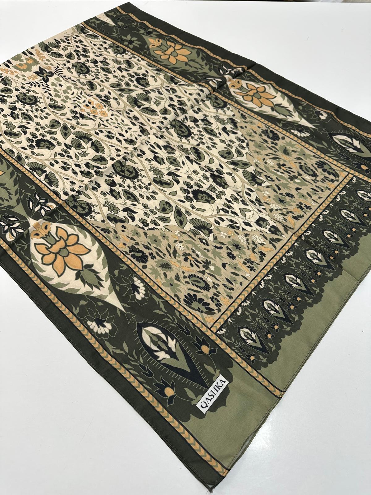 QASHKA Soft Pamuklu Şal Etro Desen LBD1505