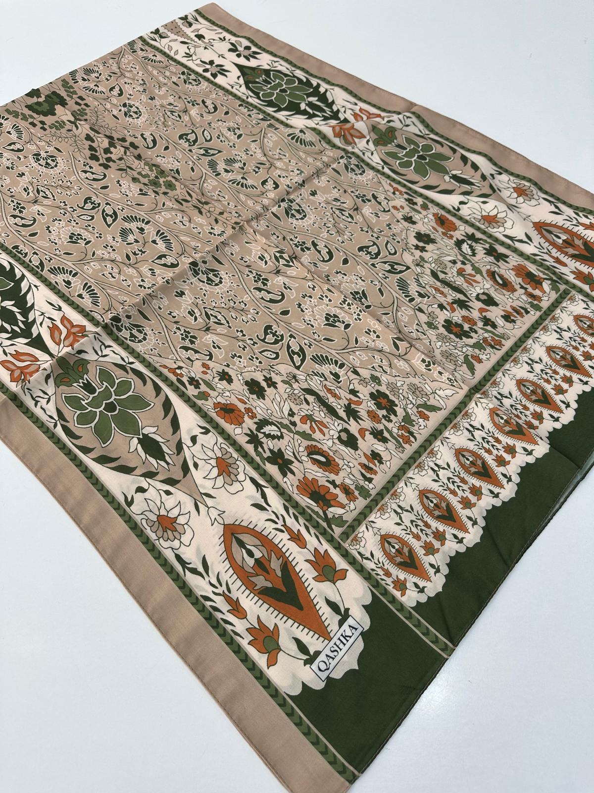 QASHKA Soft Pamuklu Şal Etro Desen LBD1514