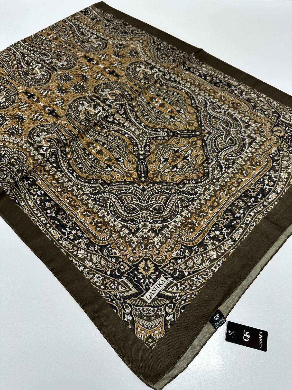 QASHKA Soft Pamuklu Şal Etro Desen LBD0905