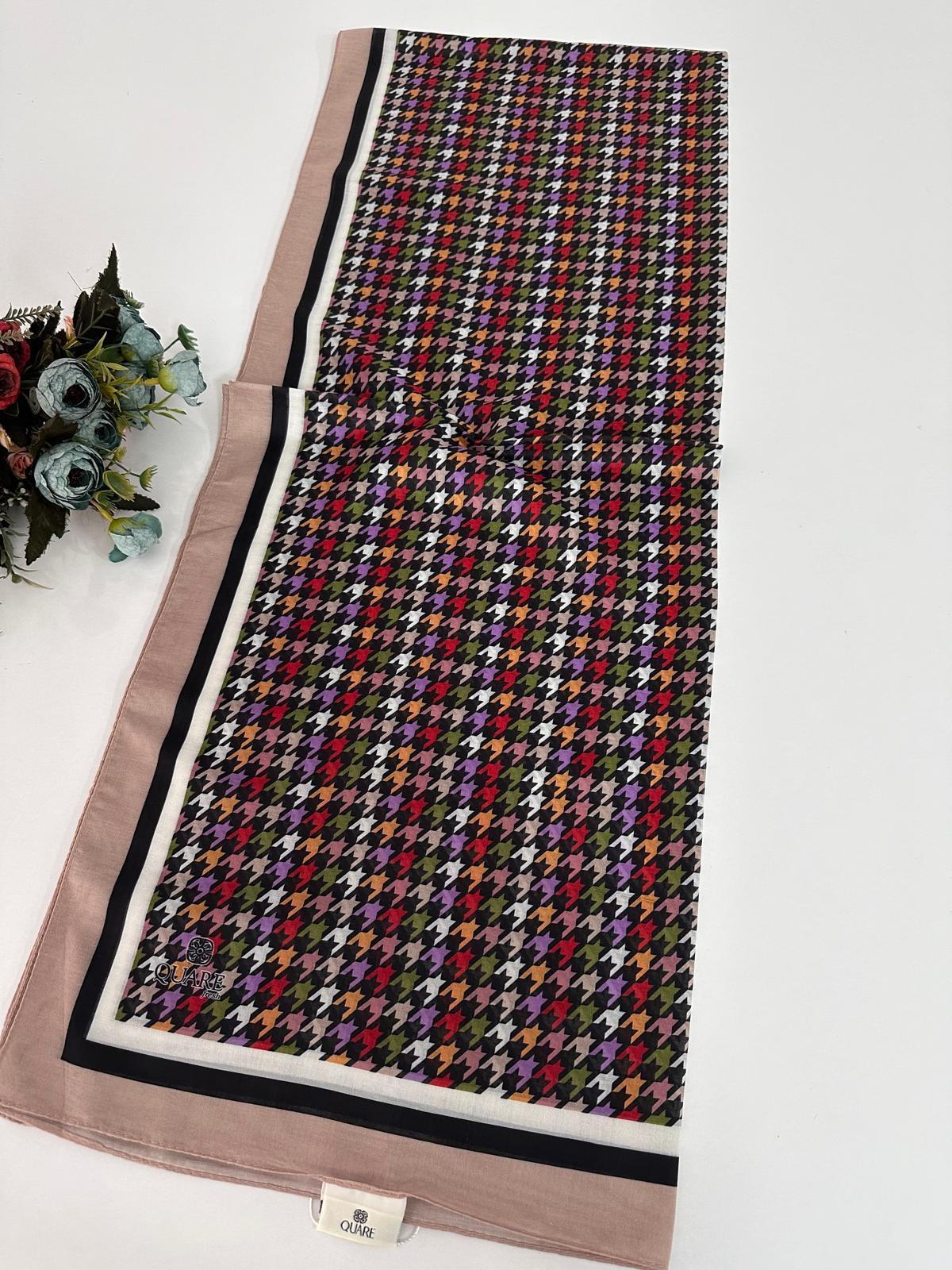 Quare Soft Pamuklu Desenli Şal LDSQ1002