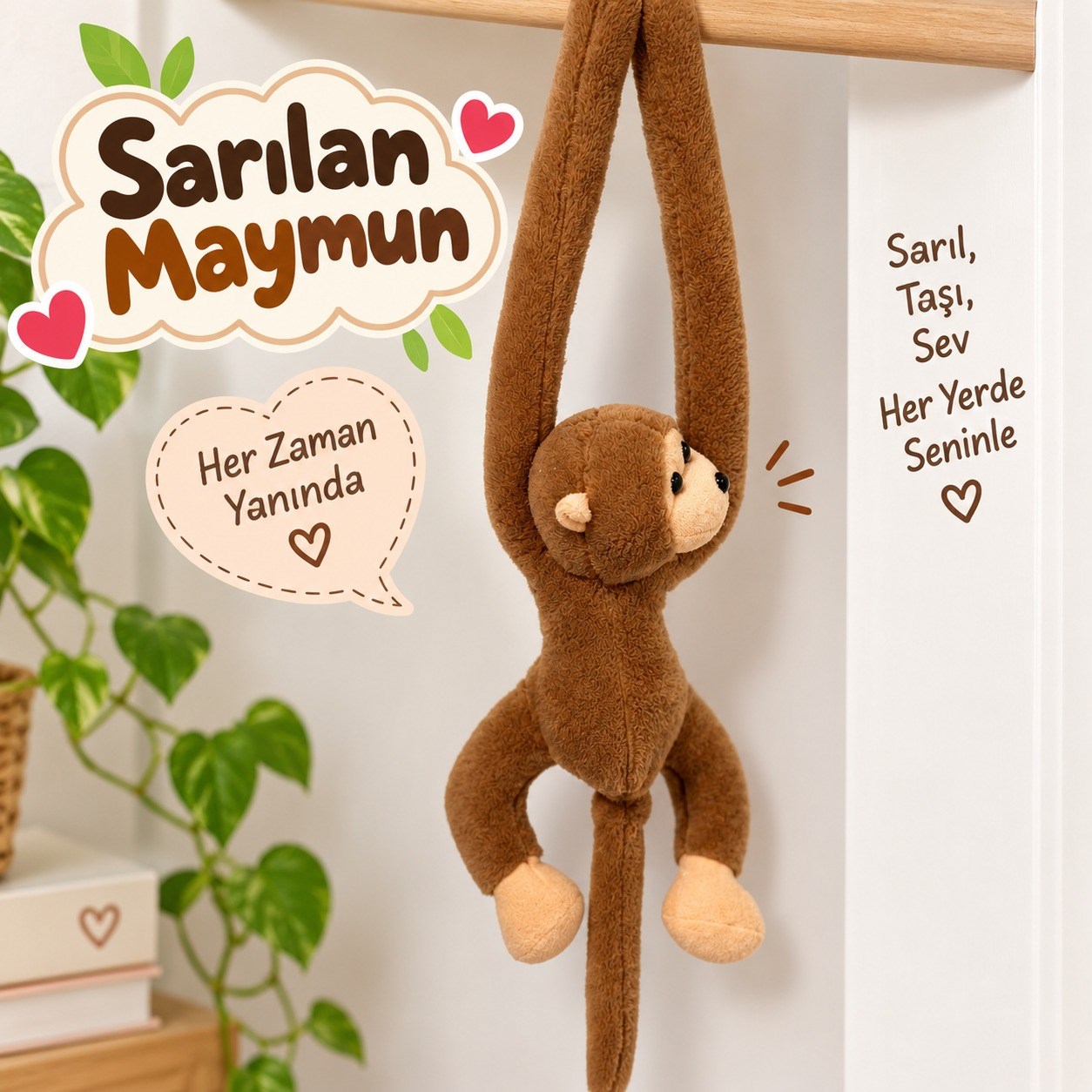Sarılan Maymun Kahve YNC0204