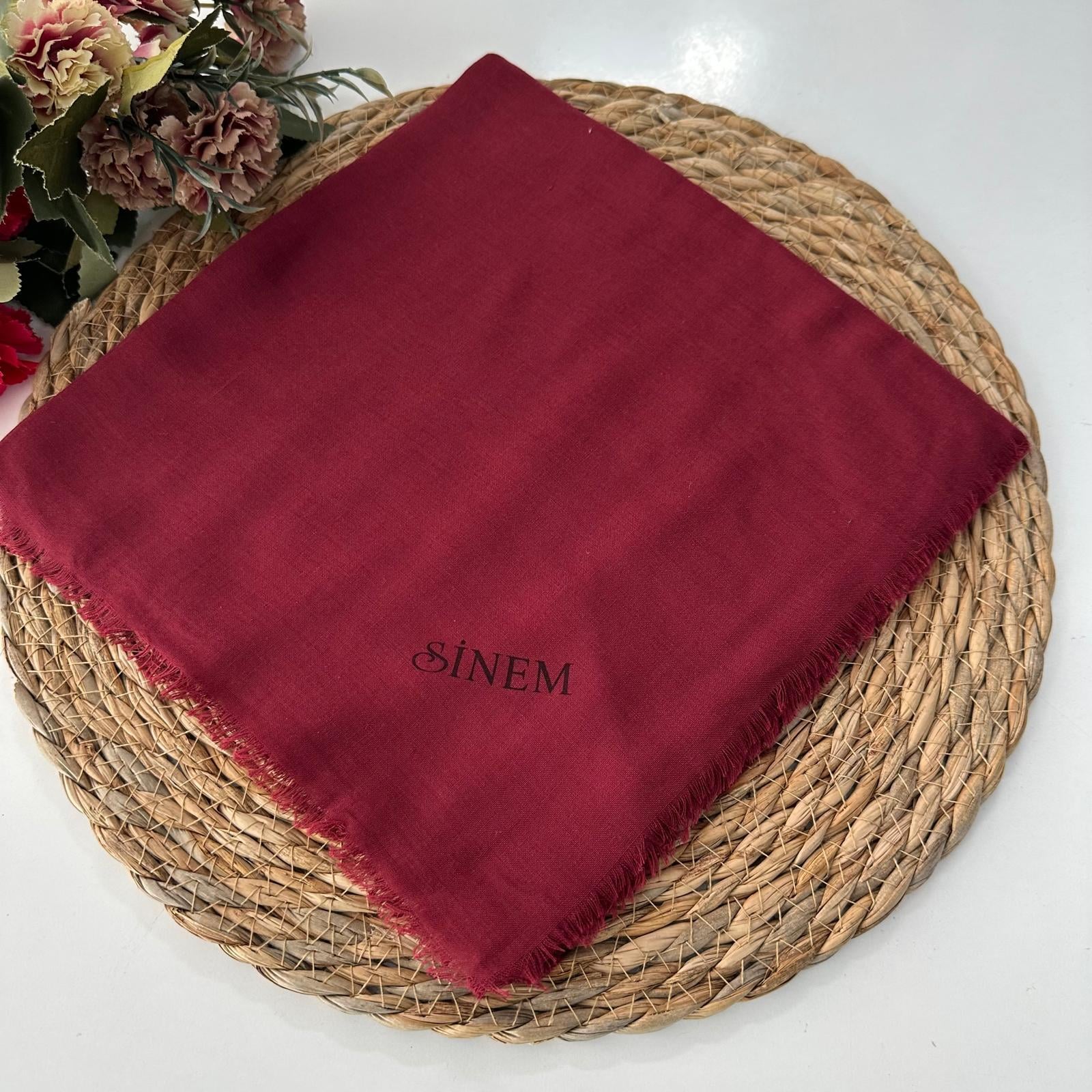 Sinem Düz Renk İnce Çekme Koton Pamuk Eşarp XTZ0115