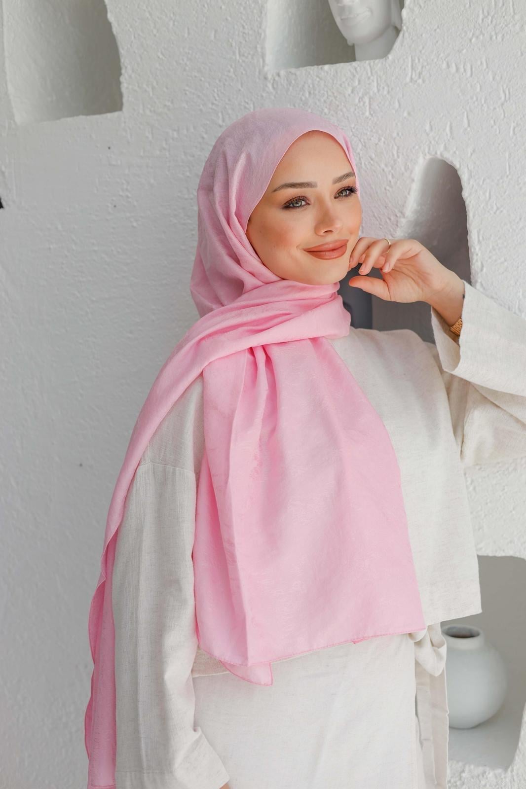 Siyane Lisa Vual Şal Pembe LWO0112