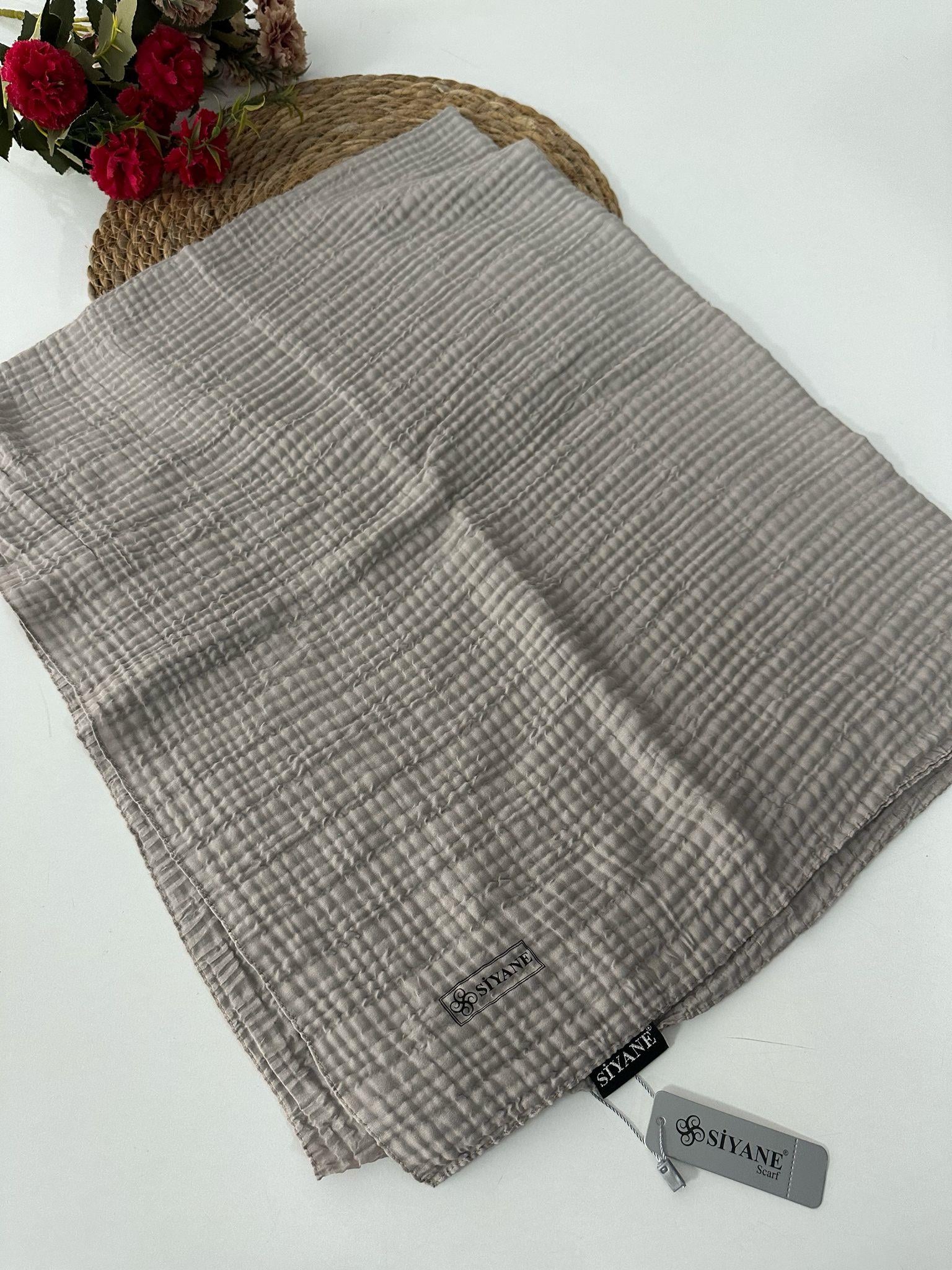 Siyane Müslin Şal Koyu Bej LBM0227