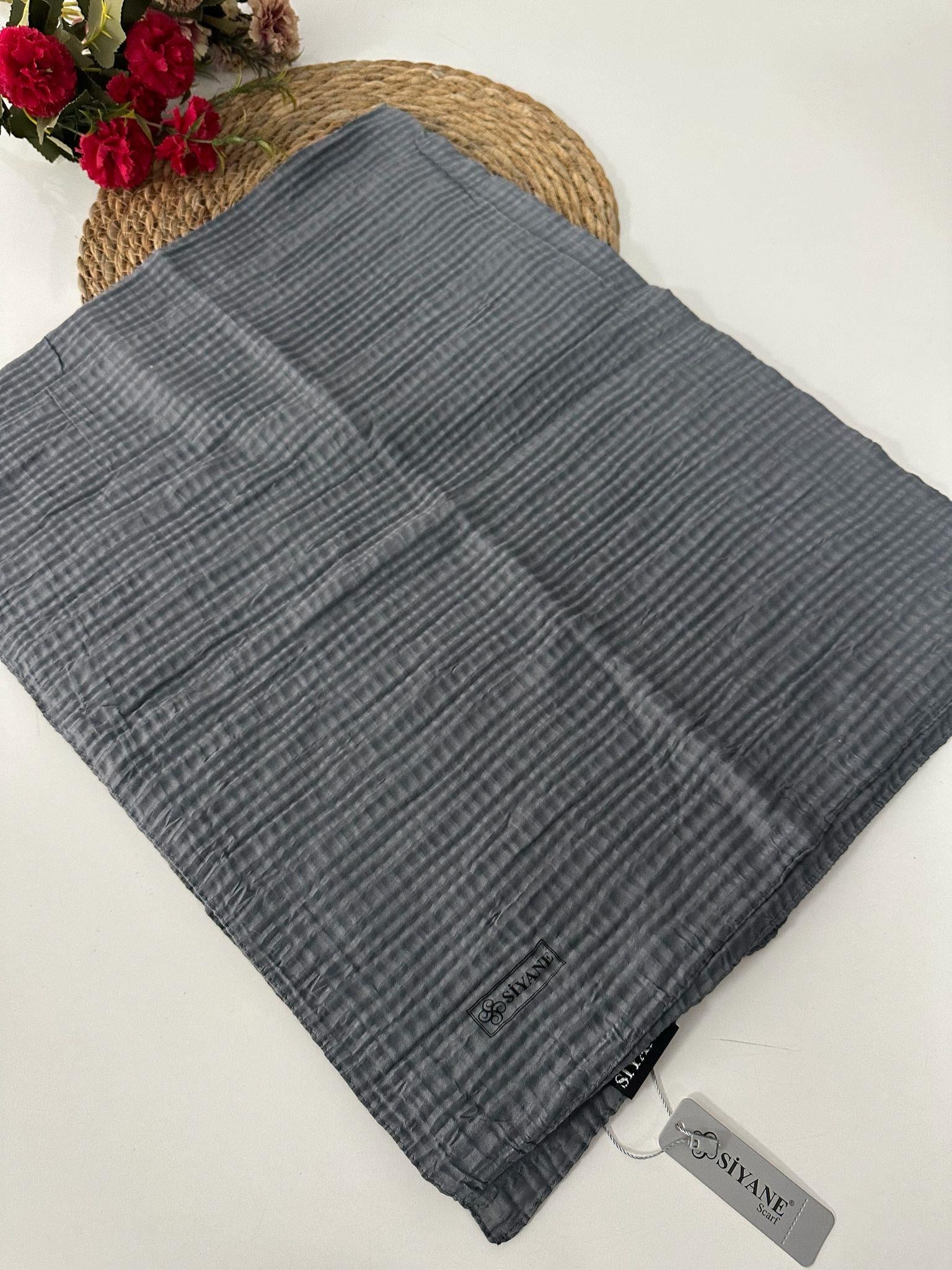 Siyane Müslin Şal Koyu Gri LBM0228