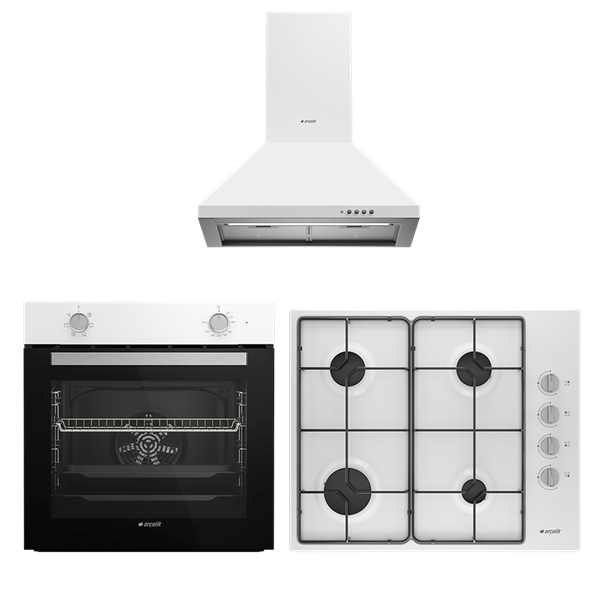 Arçelik Klasik Beyaz Set (P 27 YB - OMD D 611 EB - AFM 130 B)