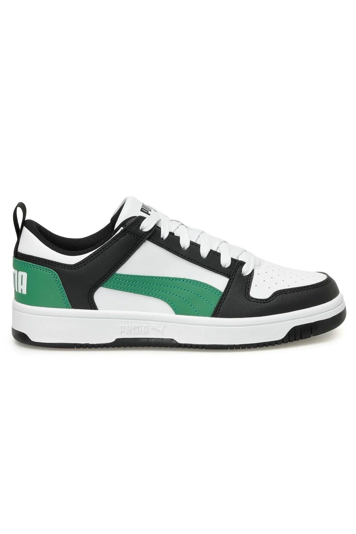 PUMA 37049018  Rebound Layup Lo SL Jr  White-Archive Green- Black