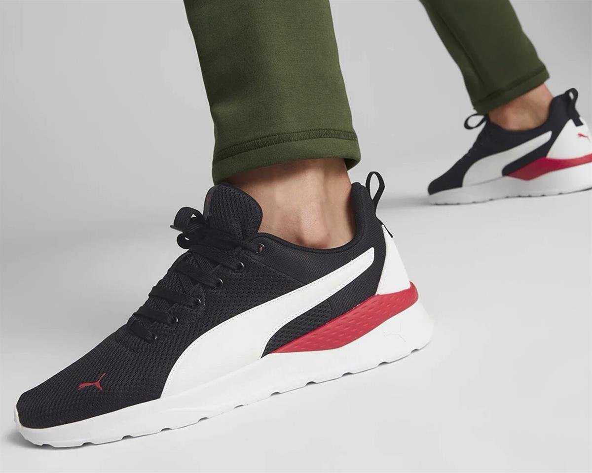 PUMA 37112850 Anzarun Lite  Black- White-For All Time Red