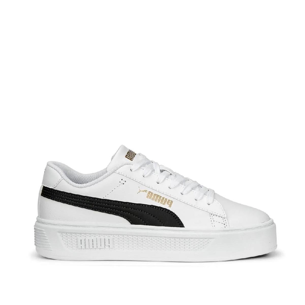 Puma 39075804 Smash Platform v3  White- Black-