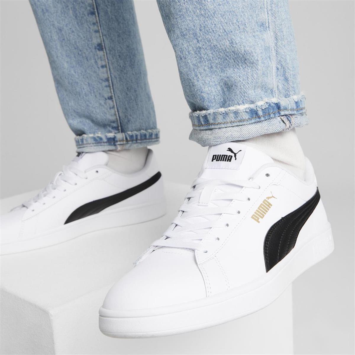 PUMA 39098711  Smash 3.0 L  White- Black- Gold