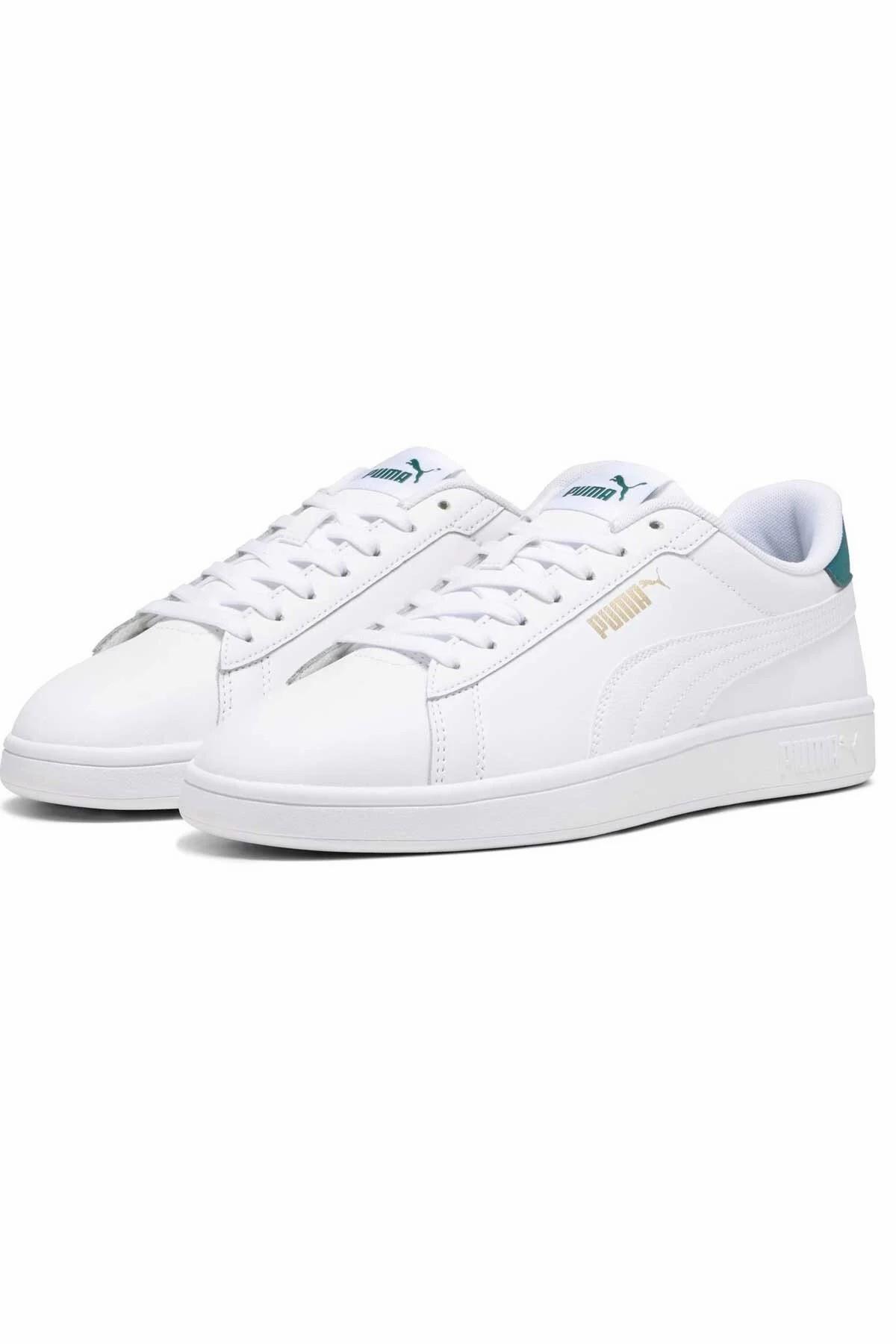 PUMA 39098714  Smash 3.0 L  White-Malachite- Gold