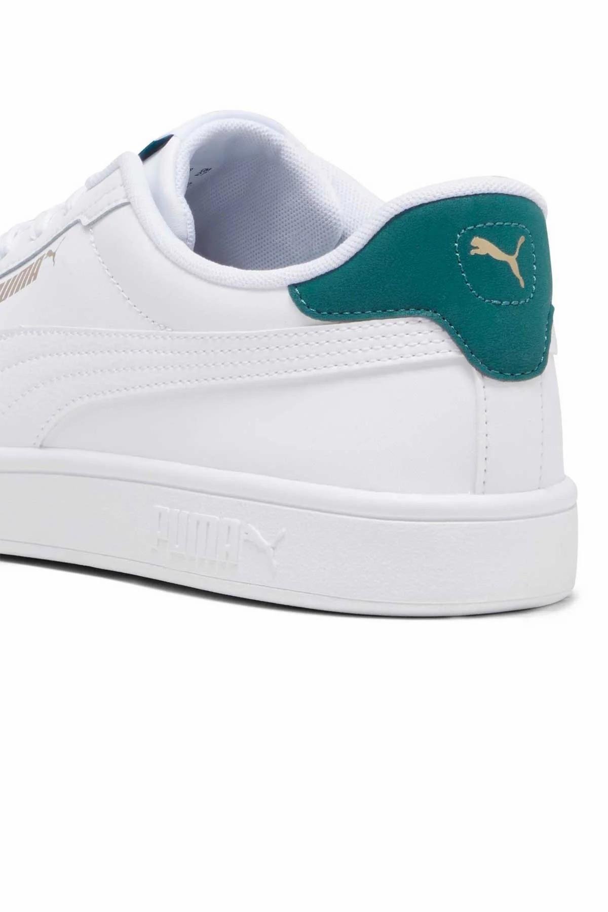PUMA 39098714  Smash 3.0 L  White-Malachite- Gold