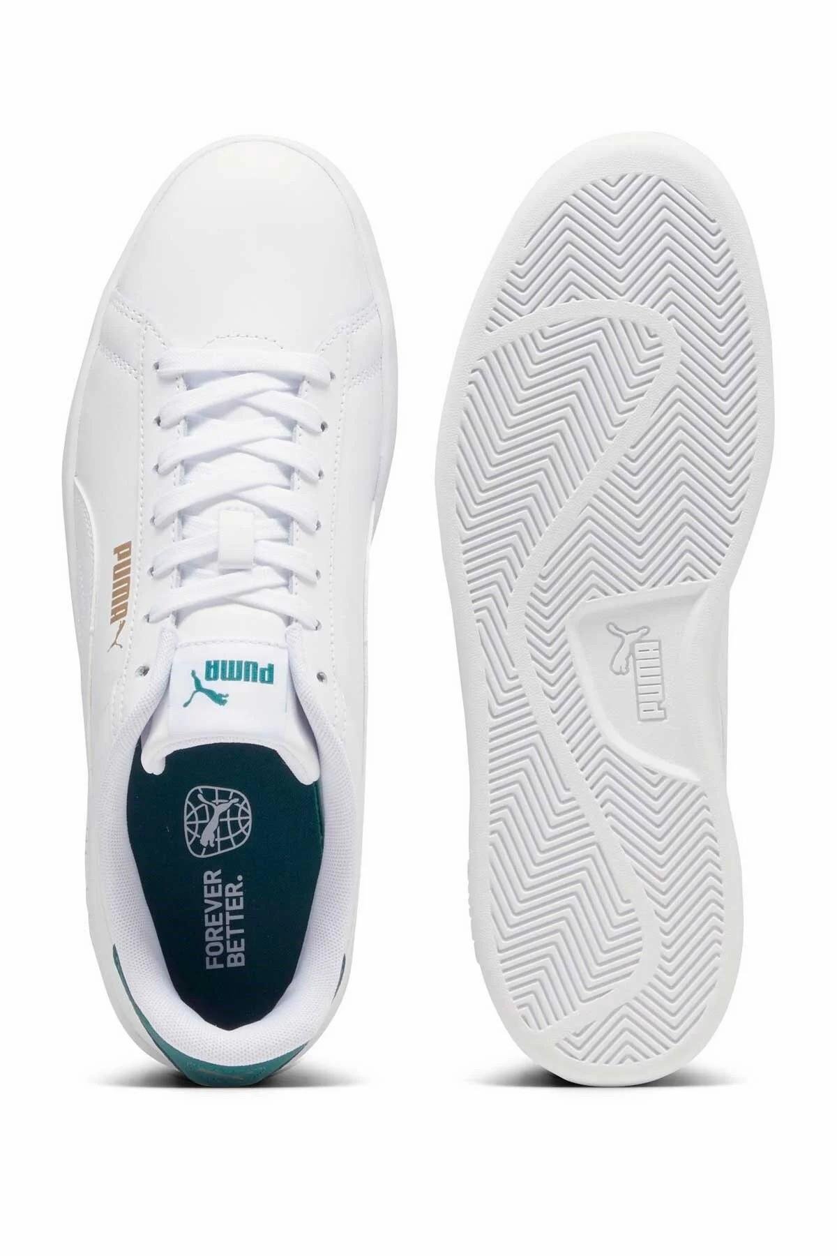 PUMA 39098714  Smash 3.0 L  White-Malachite- Gold