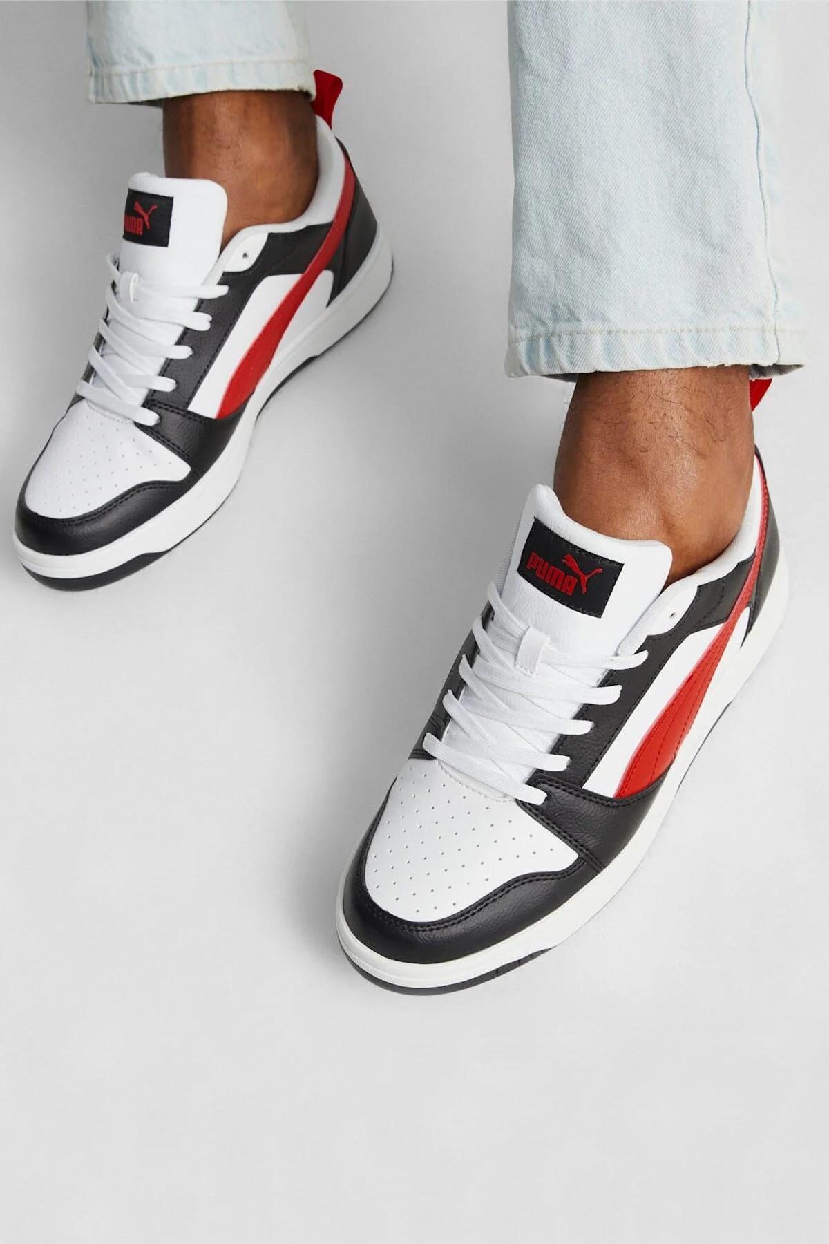PUMA 39232804 Rebound v6 Low  White-For All Time Red- Black