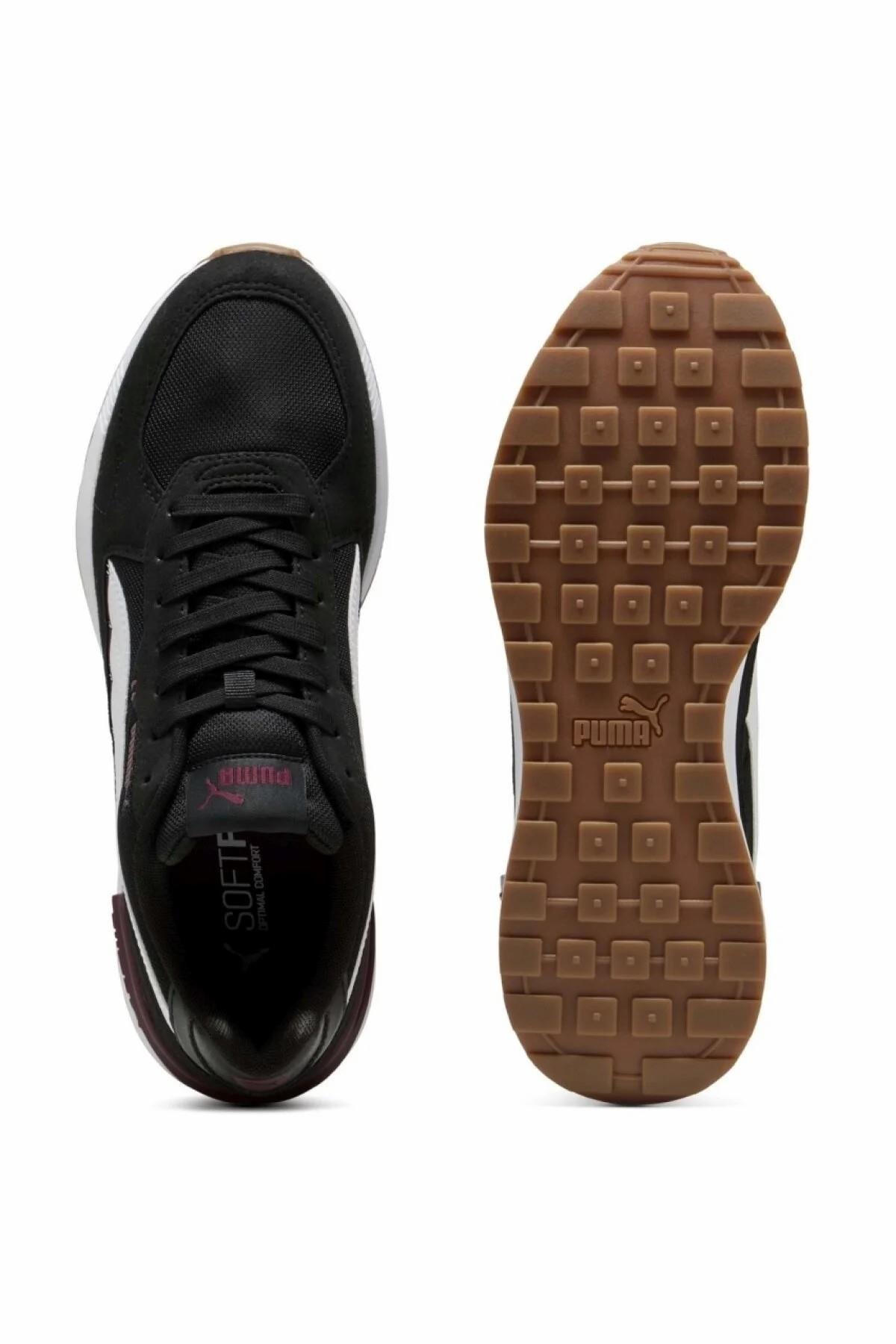 Puma Graviton Erkek Spor Ayakkabı Siyah-Beyaz (38073875)