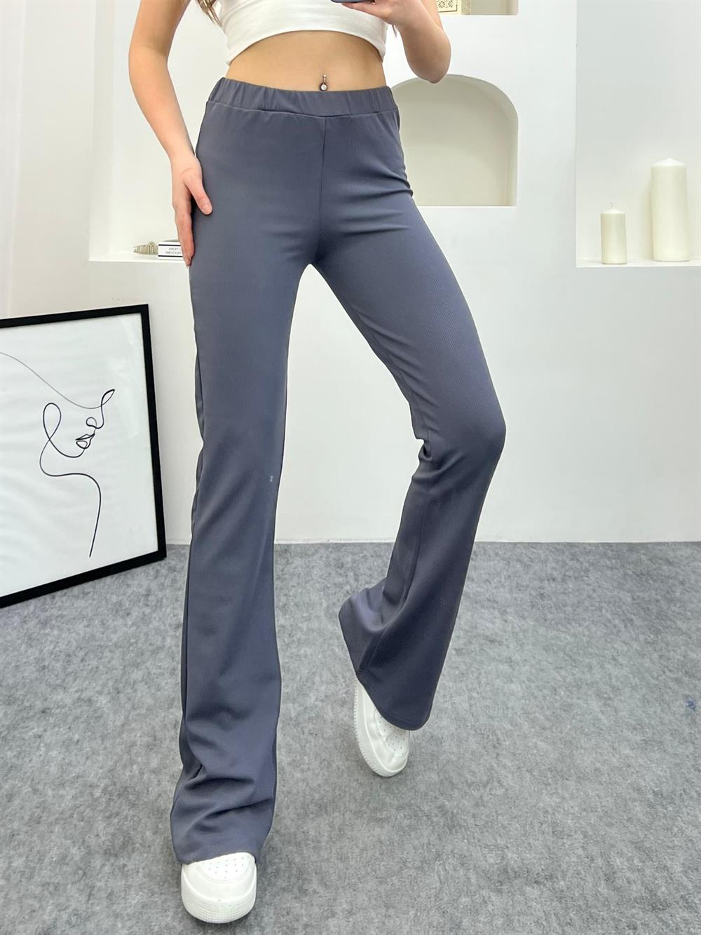 Kadın Yüksek Bel Toparlayıcı Çift Cepli Ispanyol Paça Tayt Bootcut