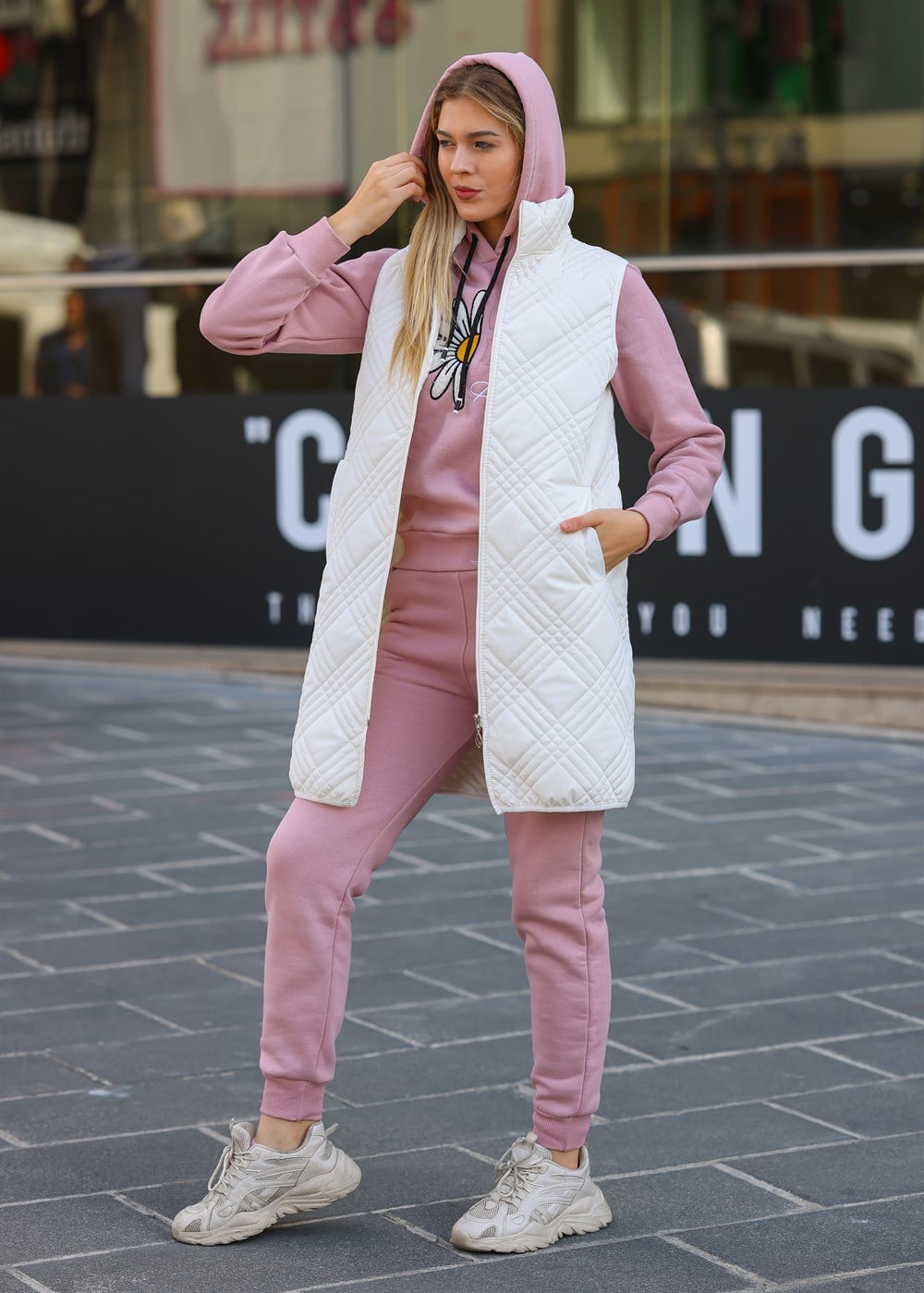 kapüşonlu  Bayan Spor Pijama Takımı