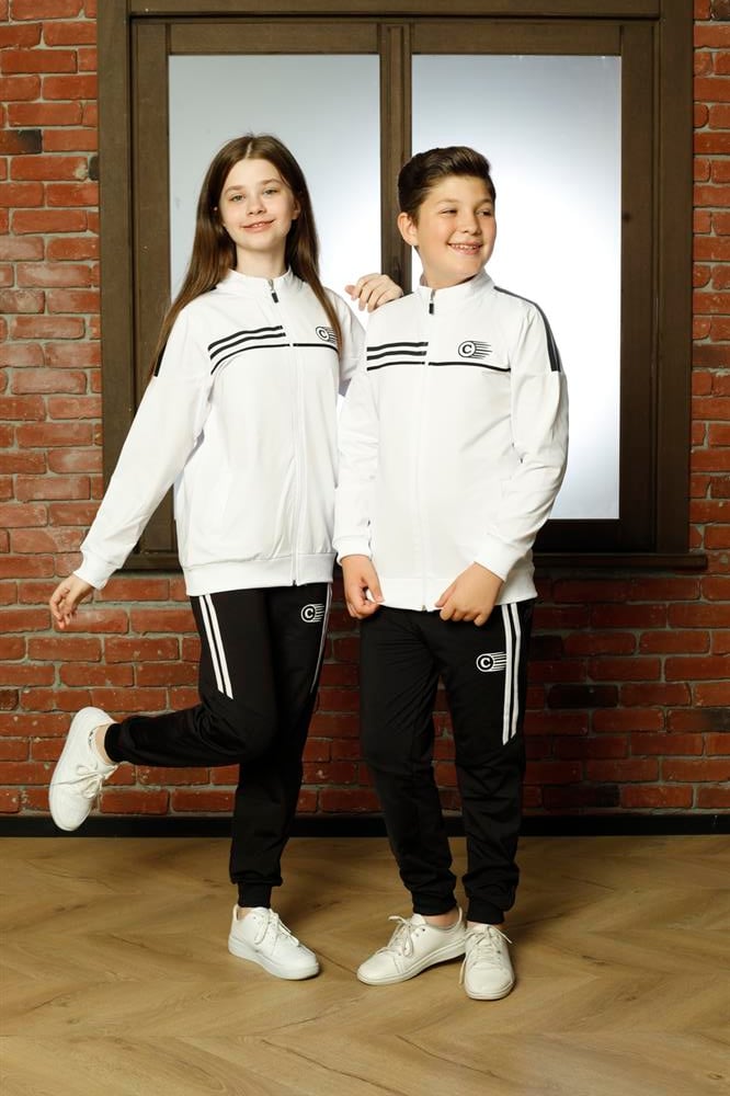 Spor Çocuk kardeş dalgeş Kombin  Eşofman Takımı