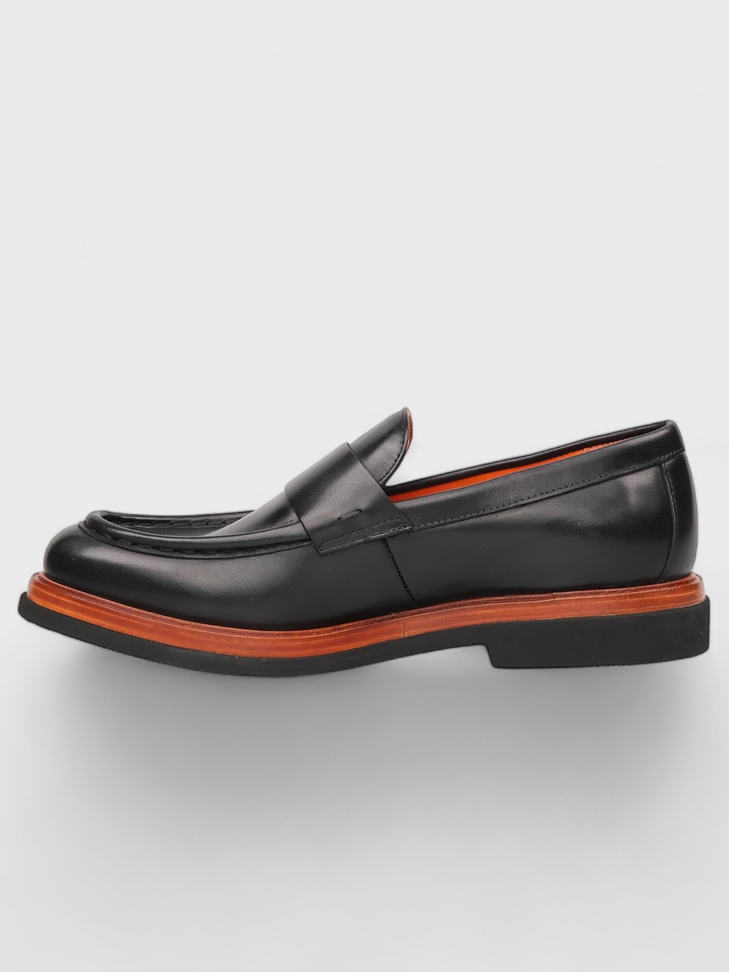 Erkek Siyah Deri Kölese Sarma Günlük Ayakkabı