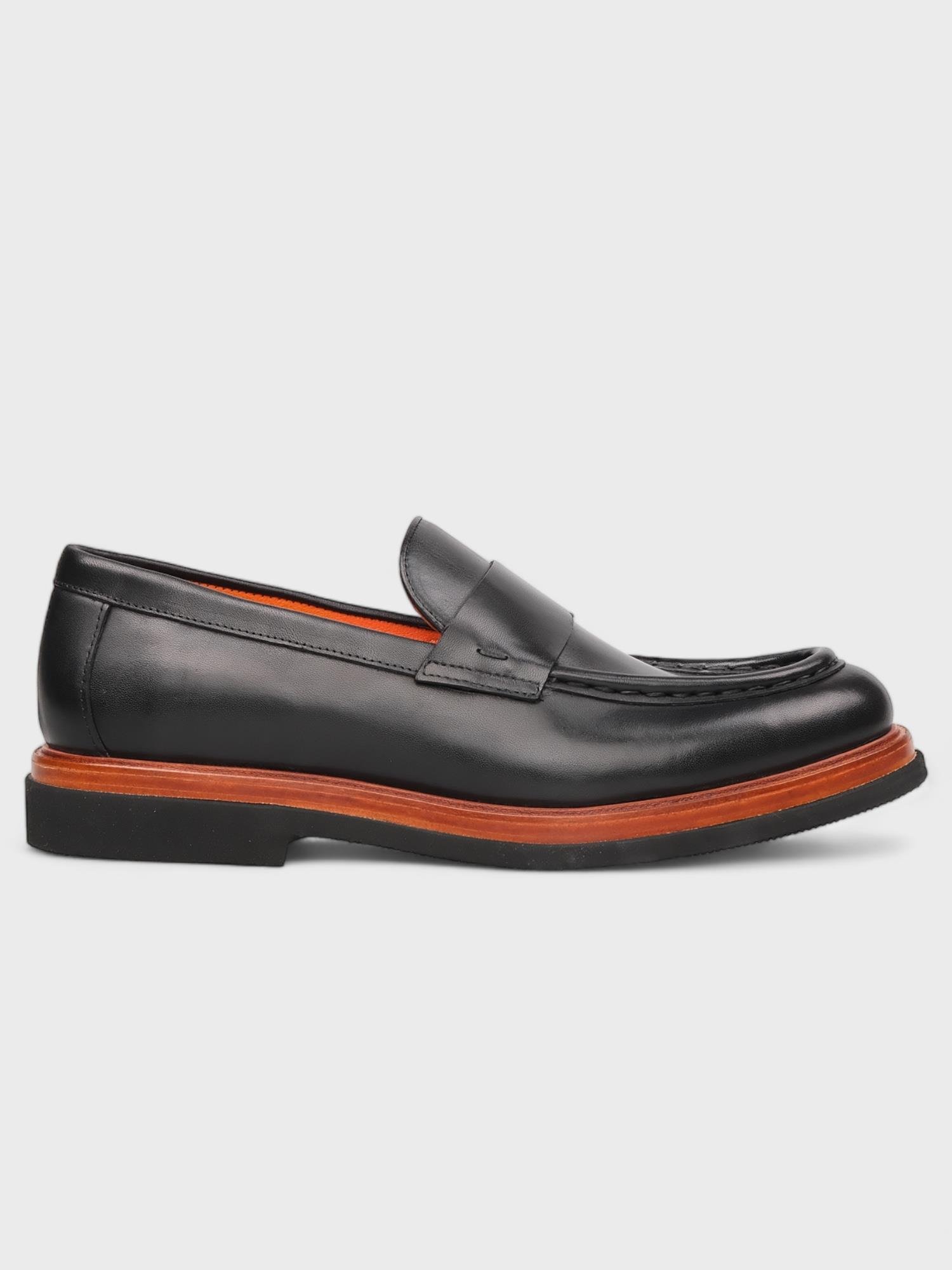 Erkek Siyah Deri Kölese Sarma Günlük Ayakkabı