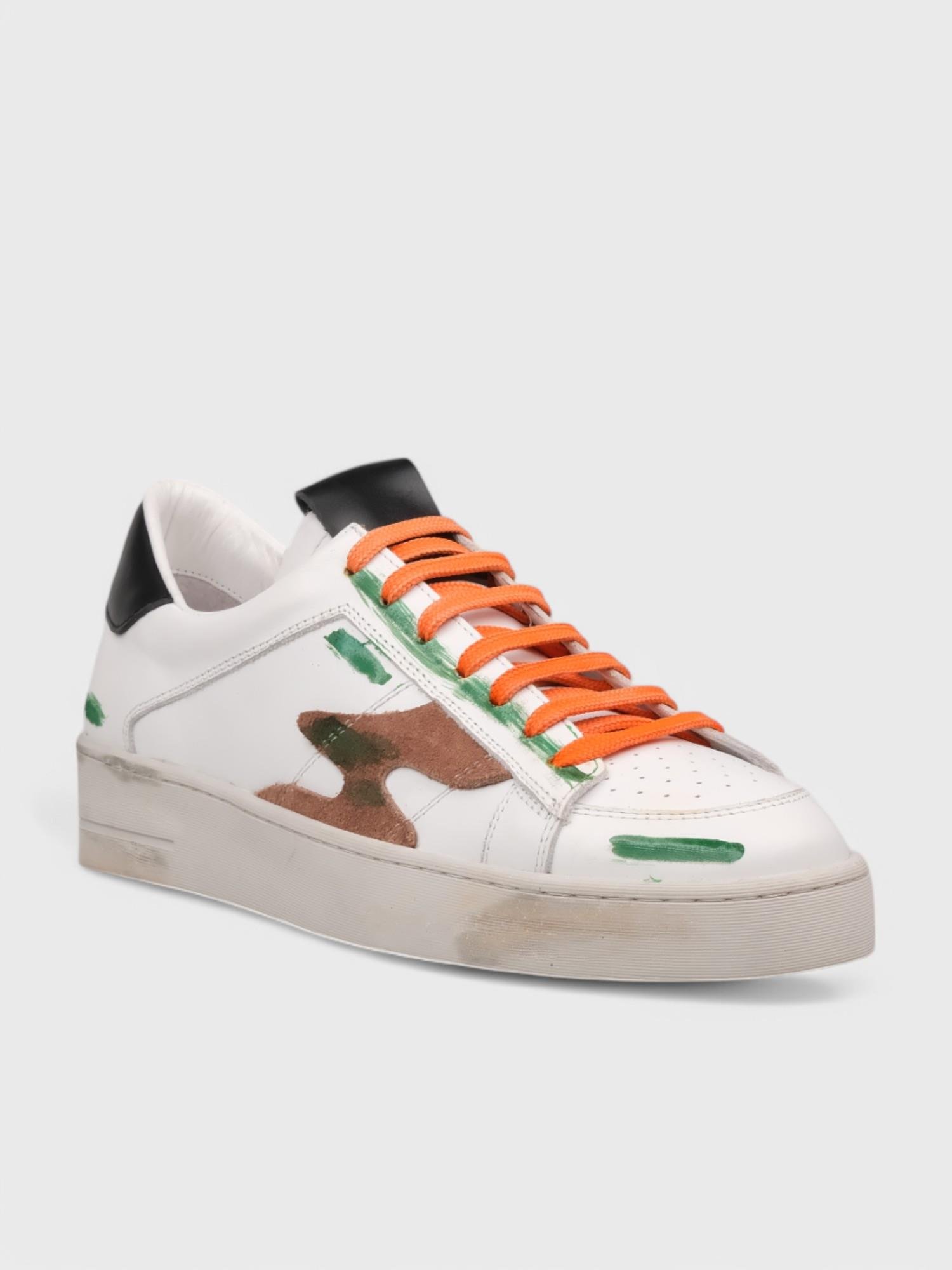 Erkek Spor Ayakkabı - Yazlık (203 0317) - Beyaz - Siyah