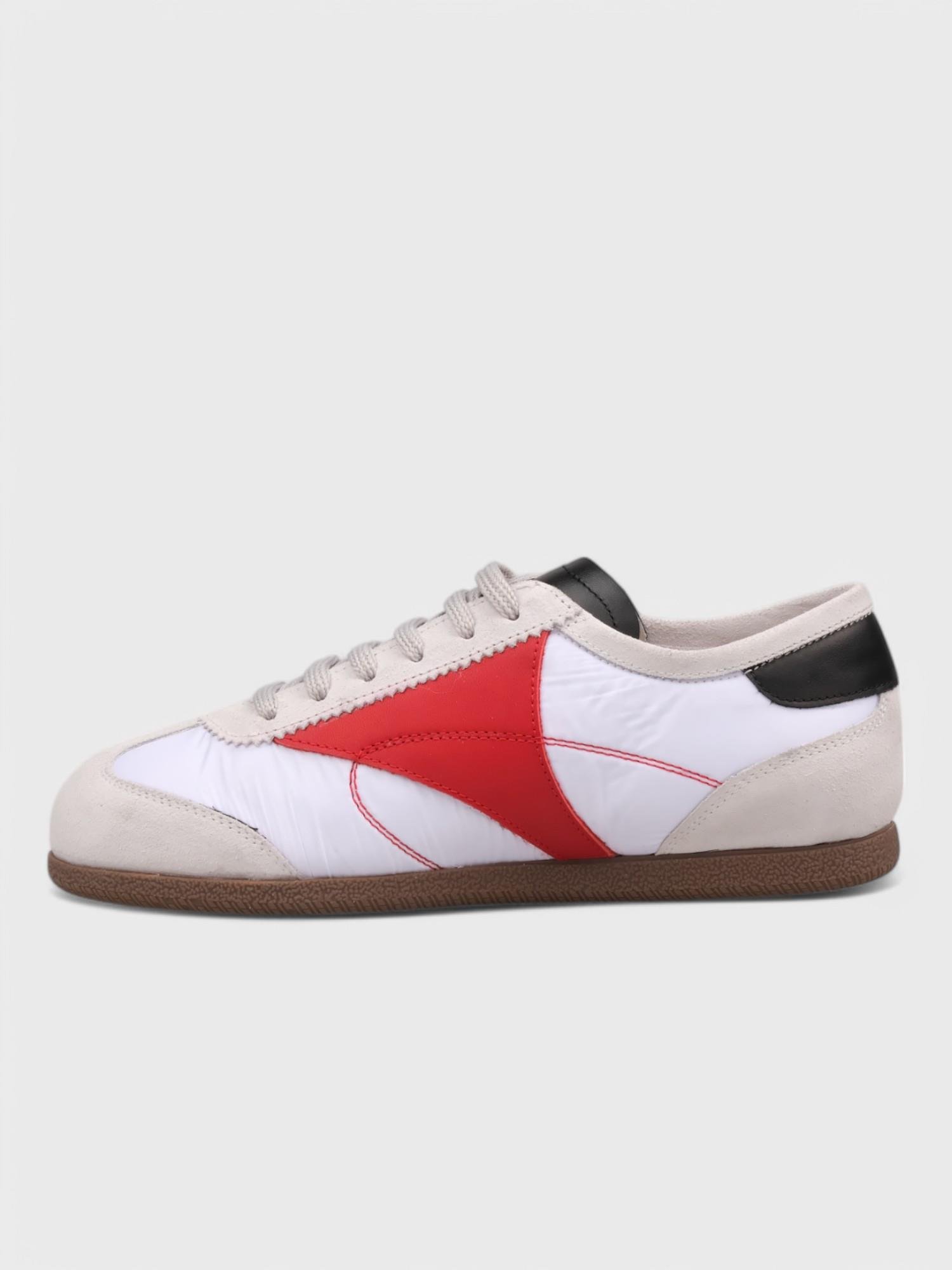 Erkek Spor Ayakkabı - Yazlık (203 1060) - Sigaro Süet-Beyaz