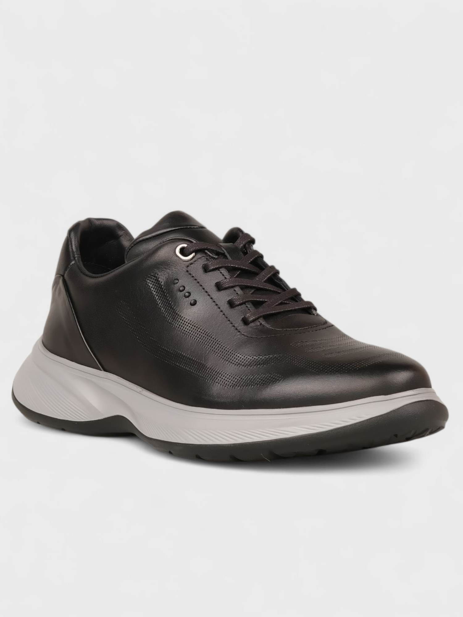 Erkek Yazlık 5cm Kalın Tabanlı Spor Ayakkabı - 231 2884 - Siyah