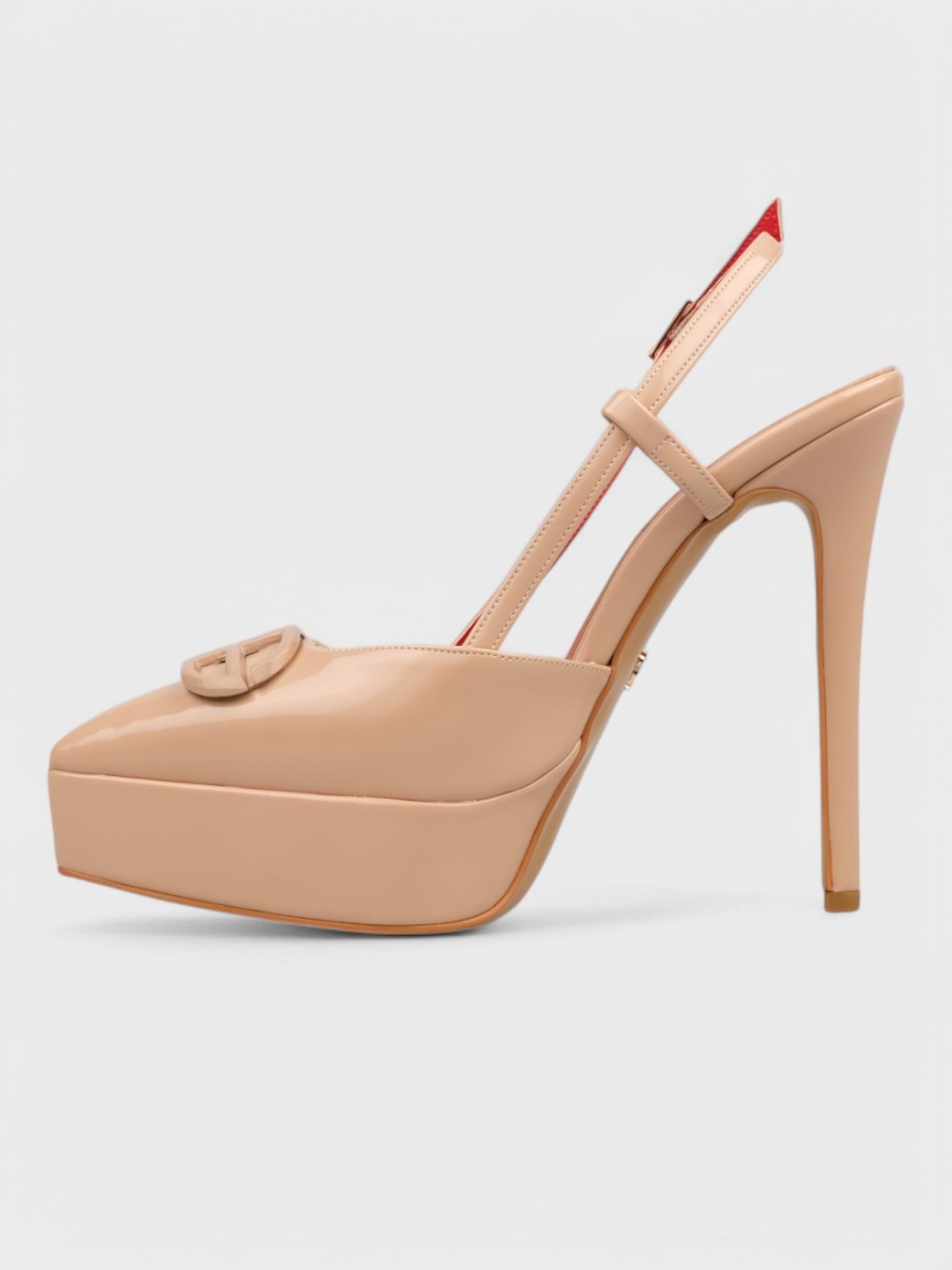 Kadın Açık Topuklu - Yazlık (574 1287) - Bej Rugan