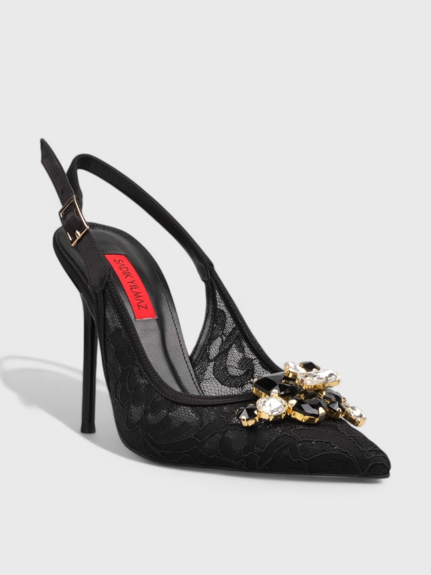 Kadın Açık Topuklu - Yazlık (574 2463) - Siyah File