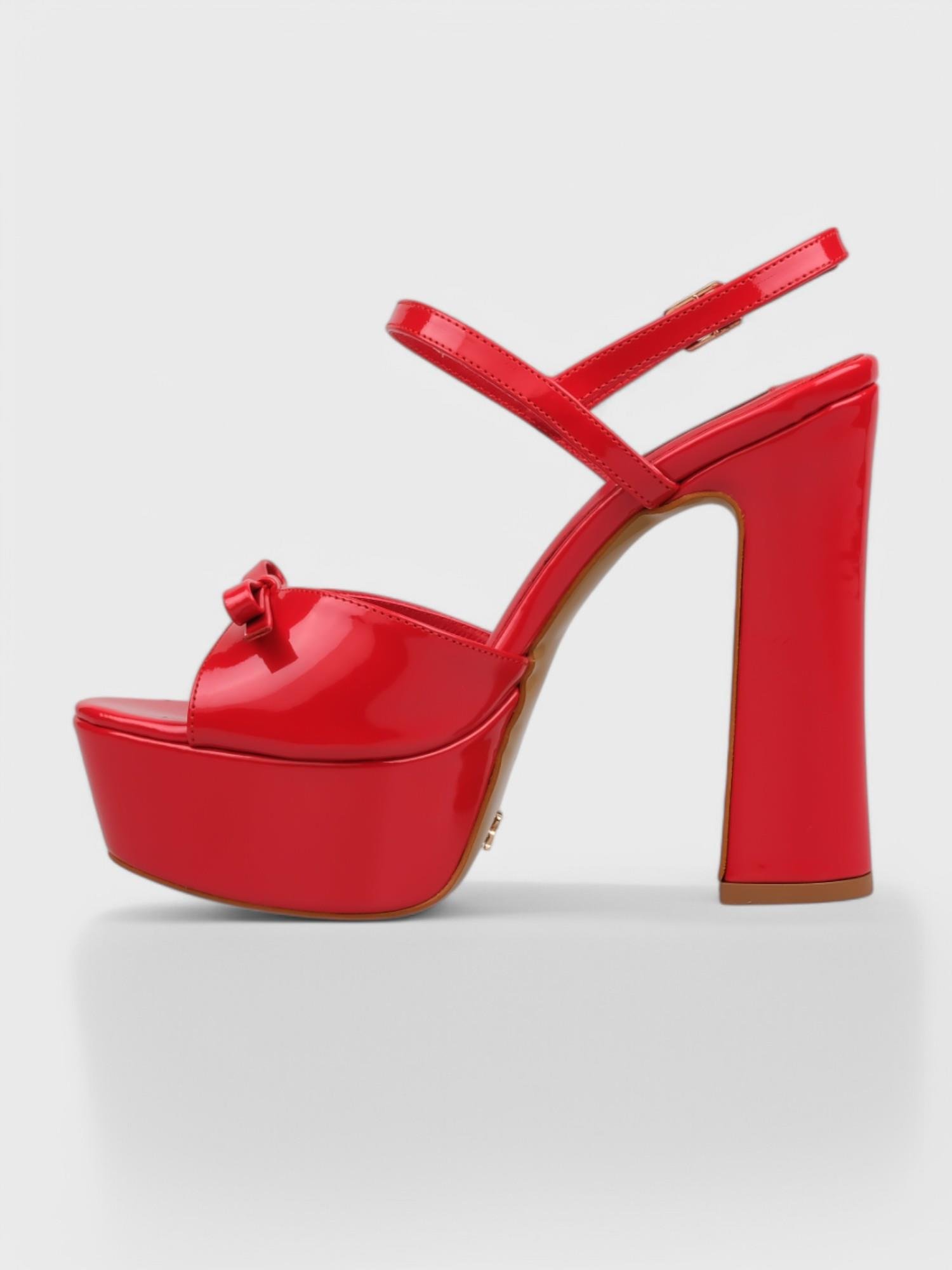 Kadın Açık Topuklu - Yazlık (574 3031) - Kırmızı Rugan