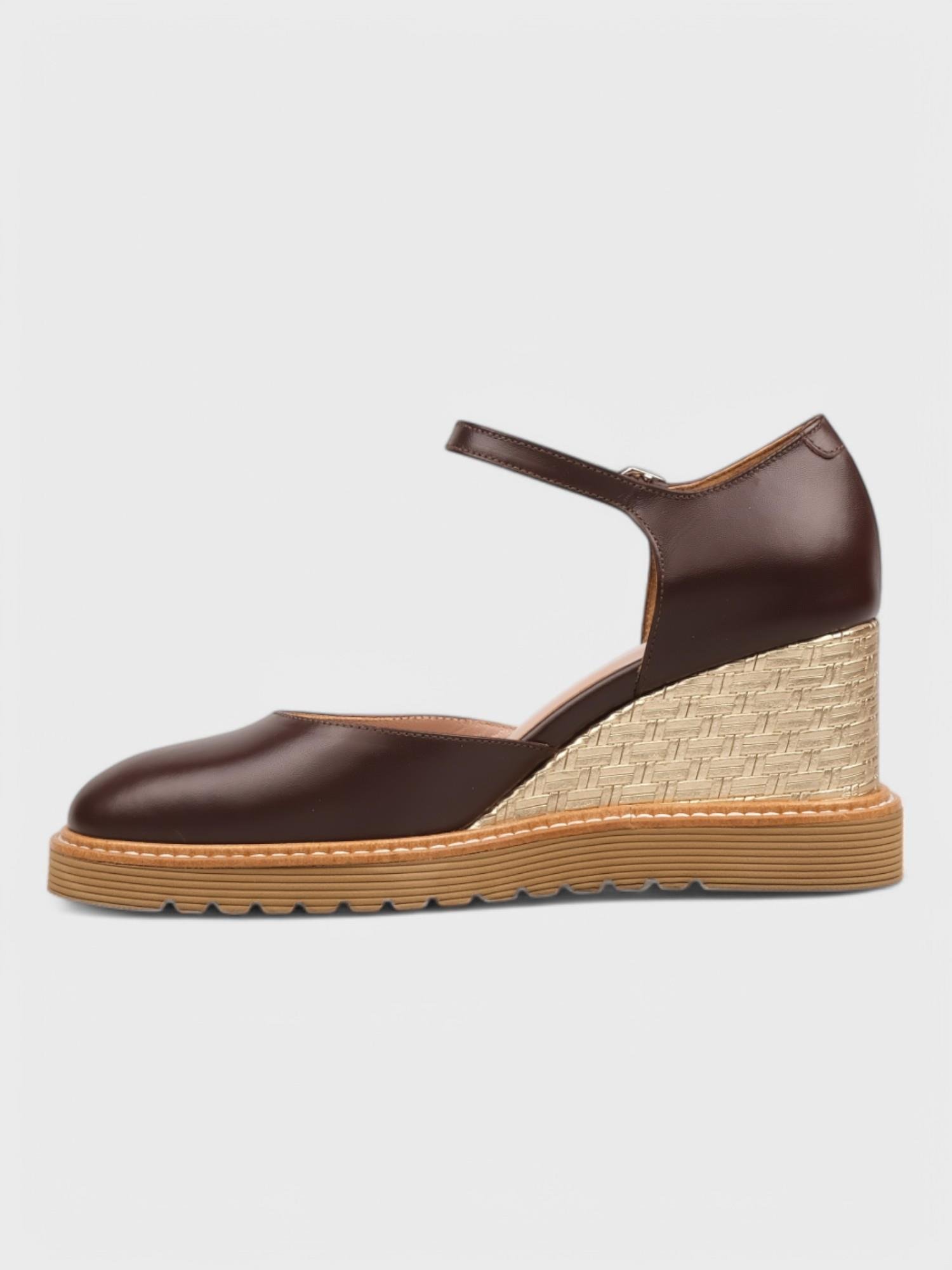 Kadın Kapalı Topuklu - Yazlık (187 0418) - Kahverengi