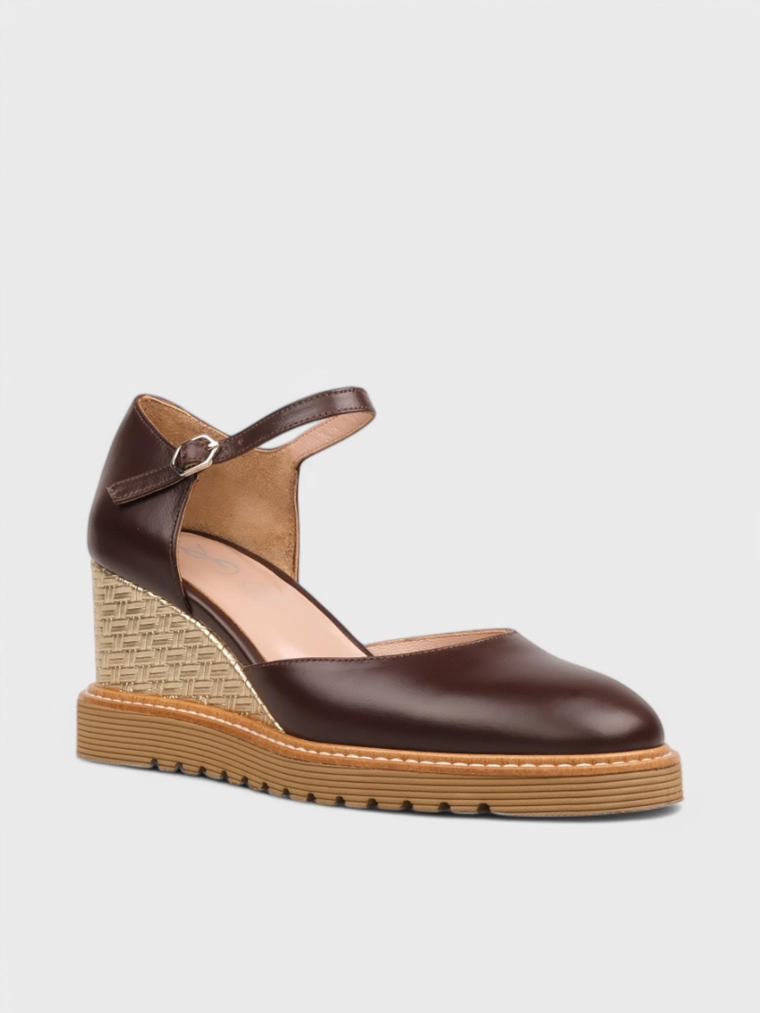 Kadın Kapalı Topuklu - Yazlık (187 0418) - Kahverengi