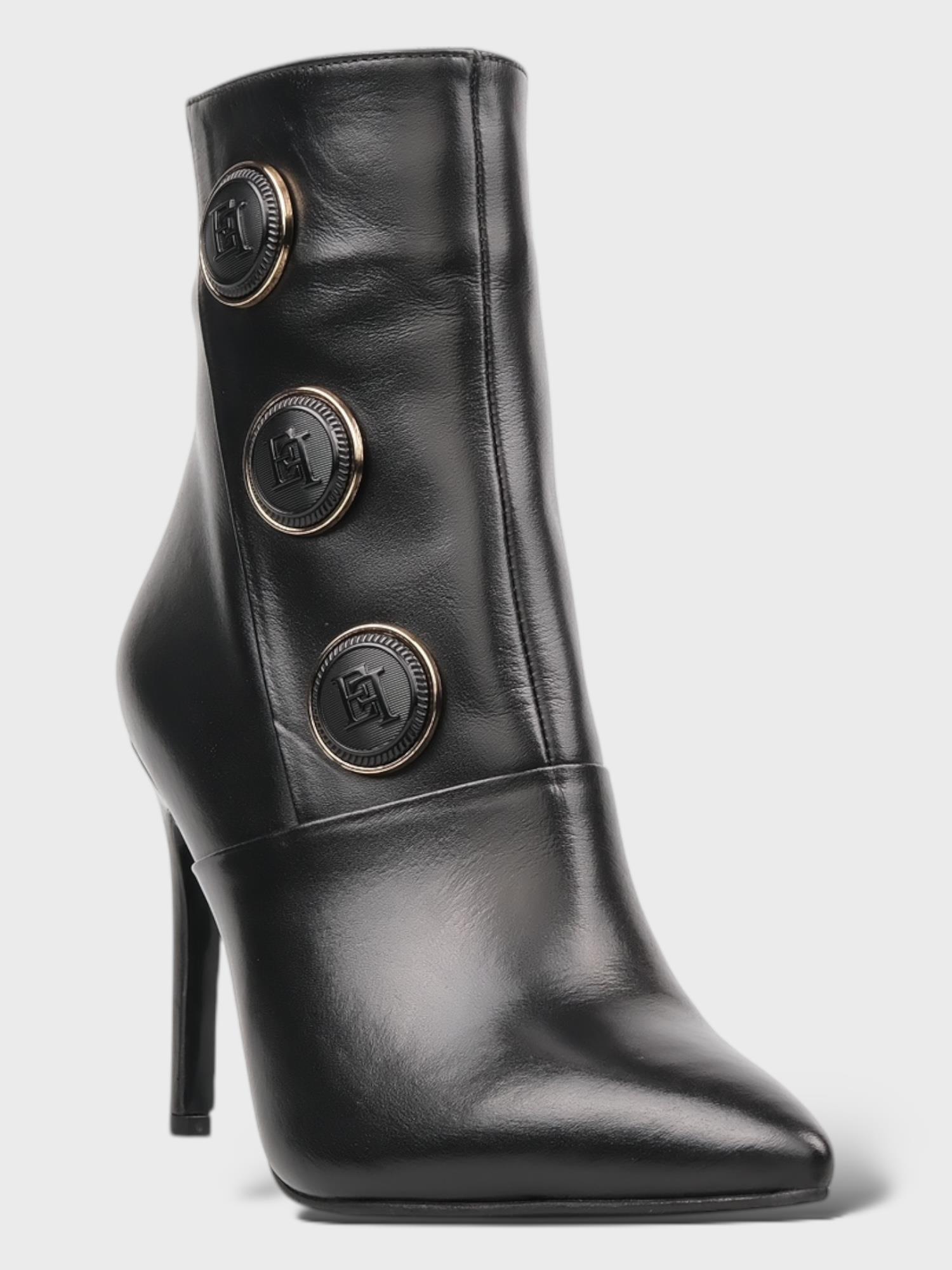 Kadın Siyah Deri Bot