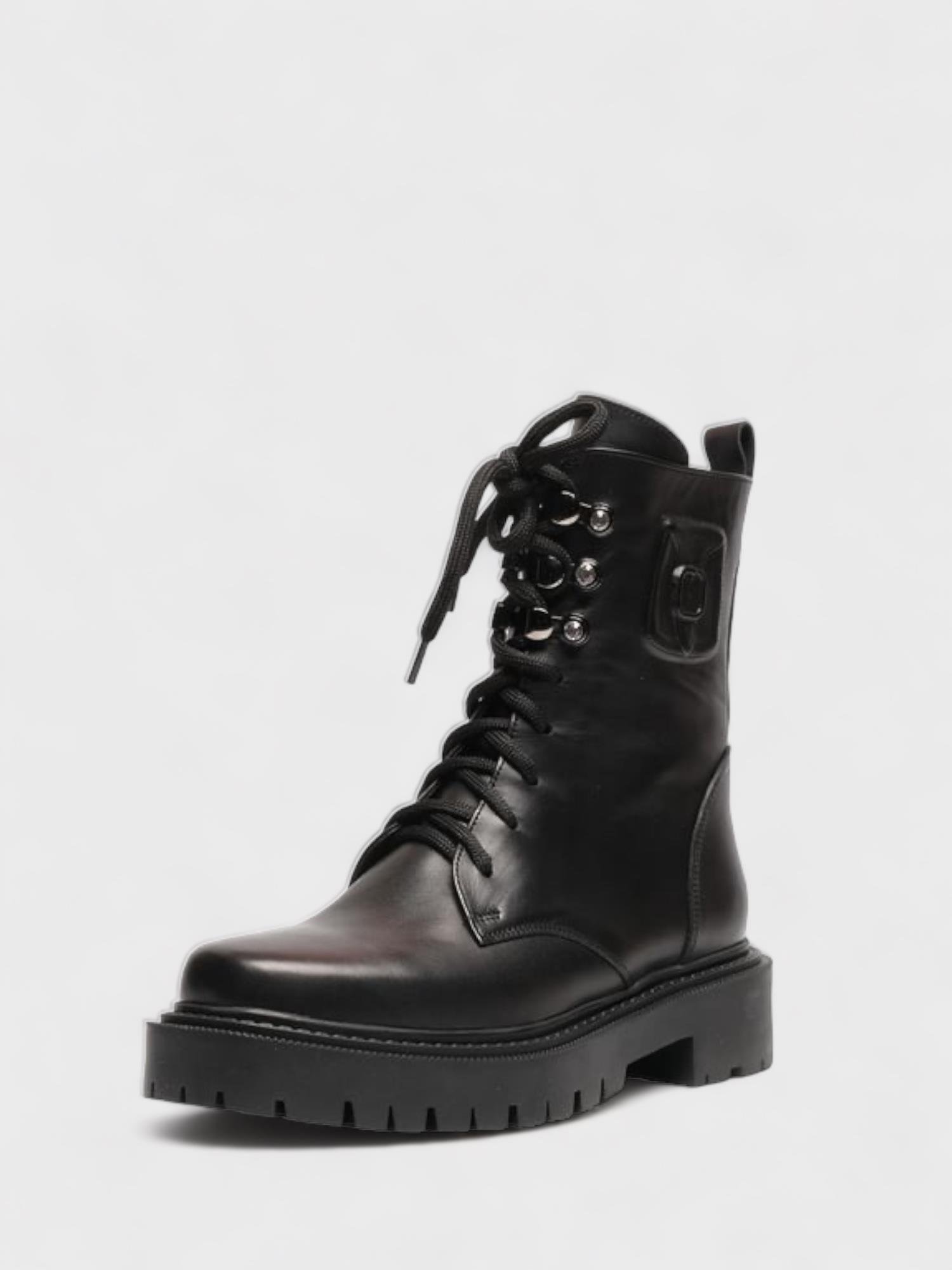 Kadın Siyah Deri Postal Bot