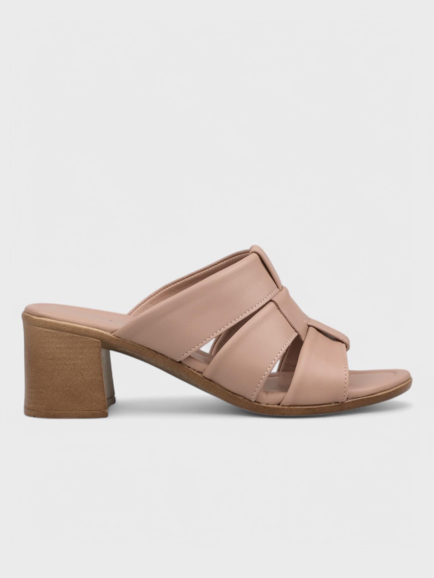 Kadın Topuklu Terlik - Yazlık (575 15-20) - Vizon